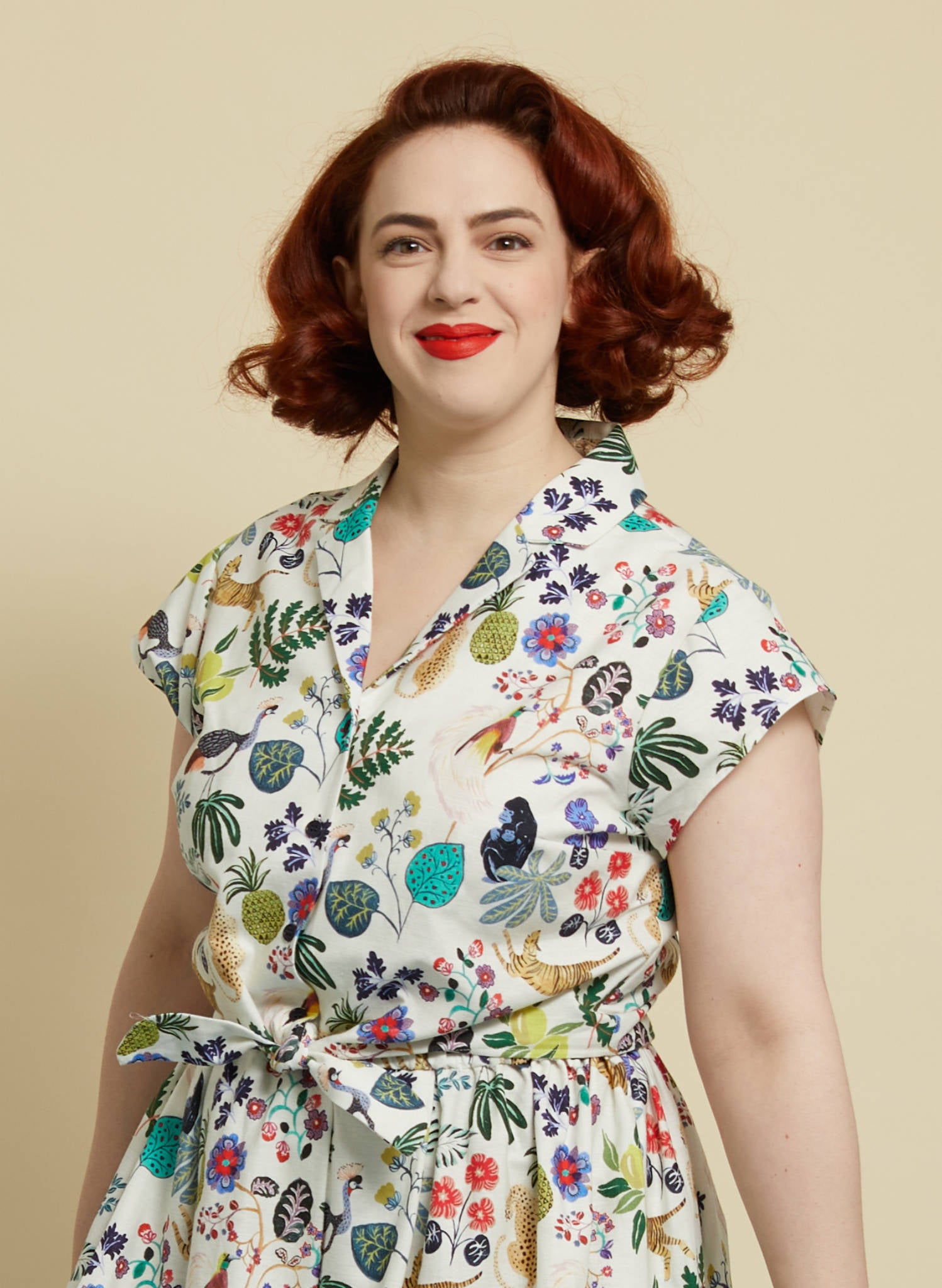 Paradise Garden Tie-Waist Top | Cotton & Linen | Made in UK