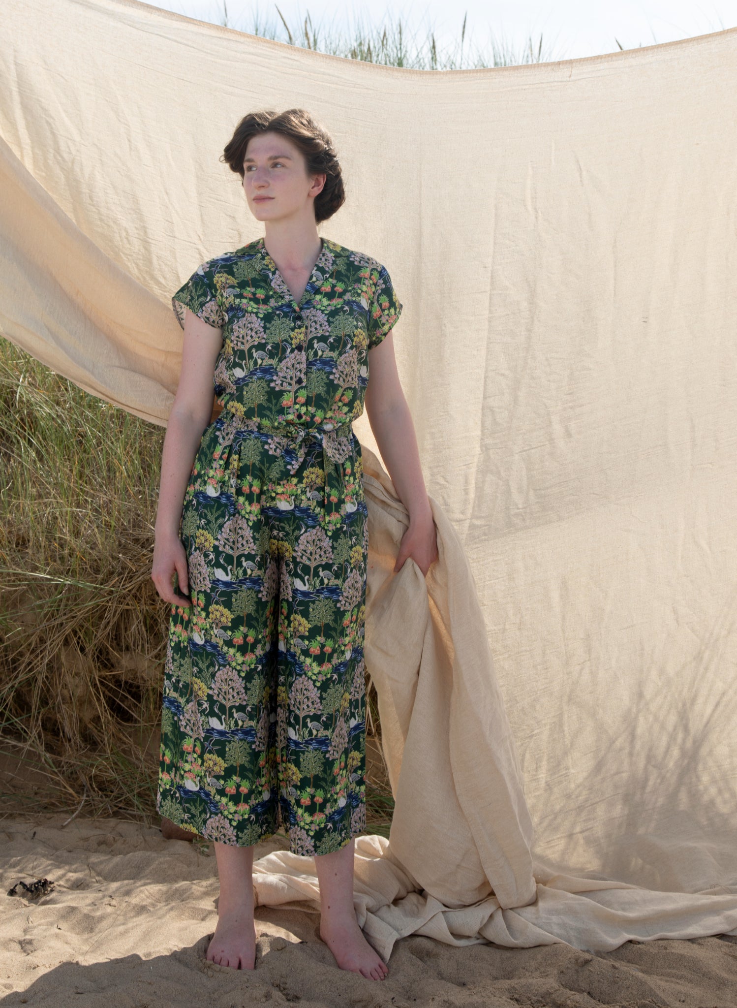 Peggy Top - Dark Green Botanical Gardens