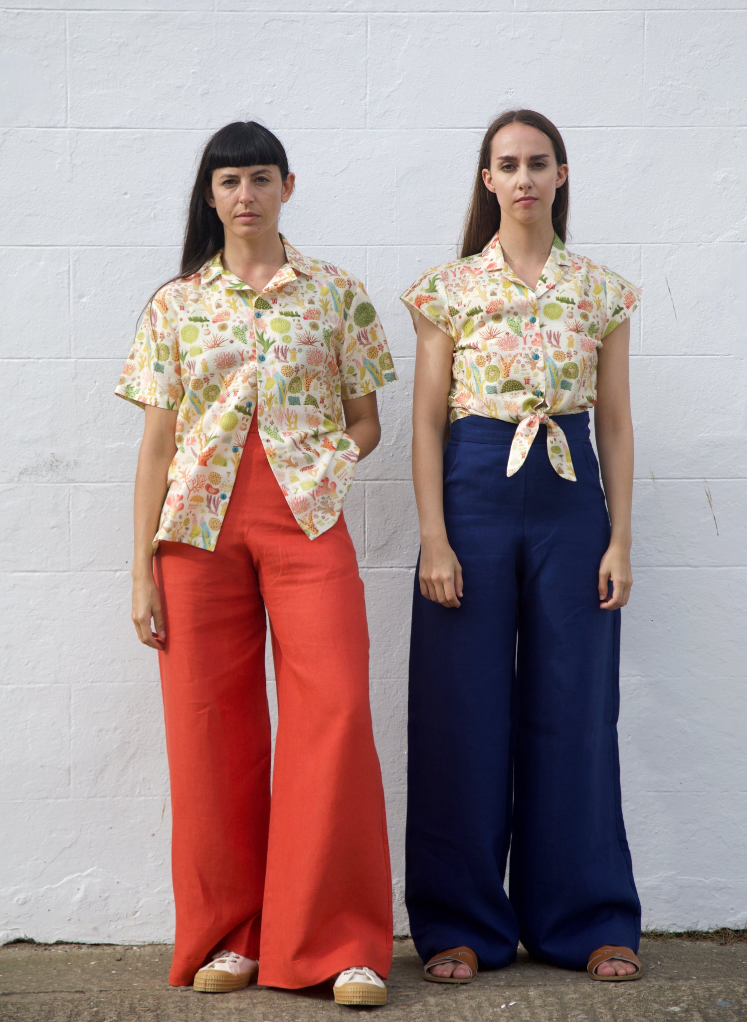 Peggy Top - Cream Coral Reef