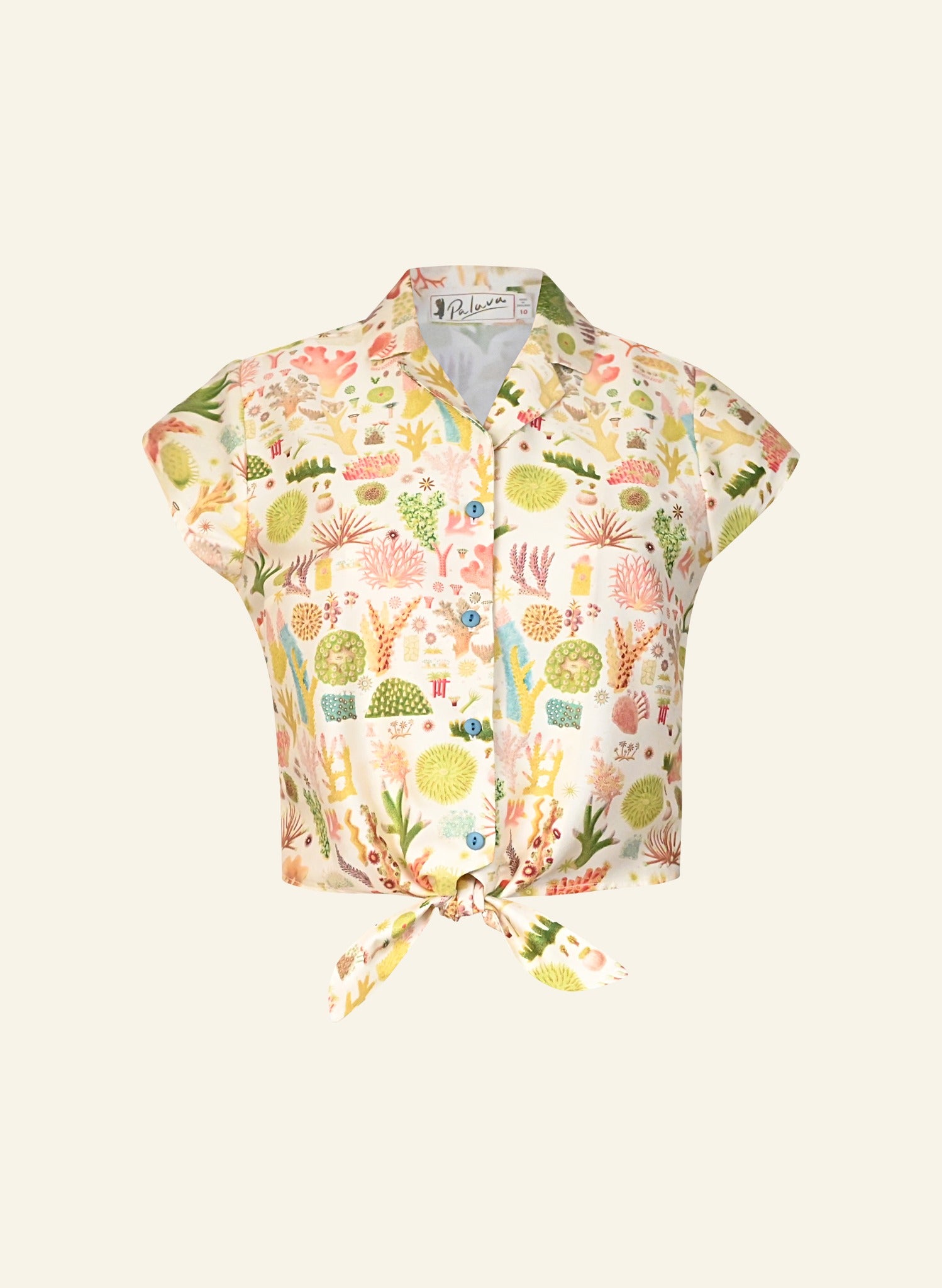 Peggy Top - Cream Coral Reef