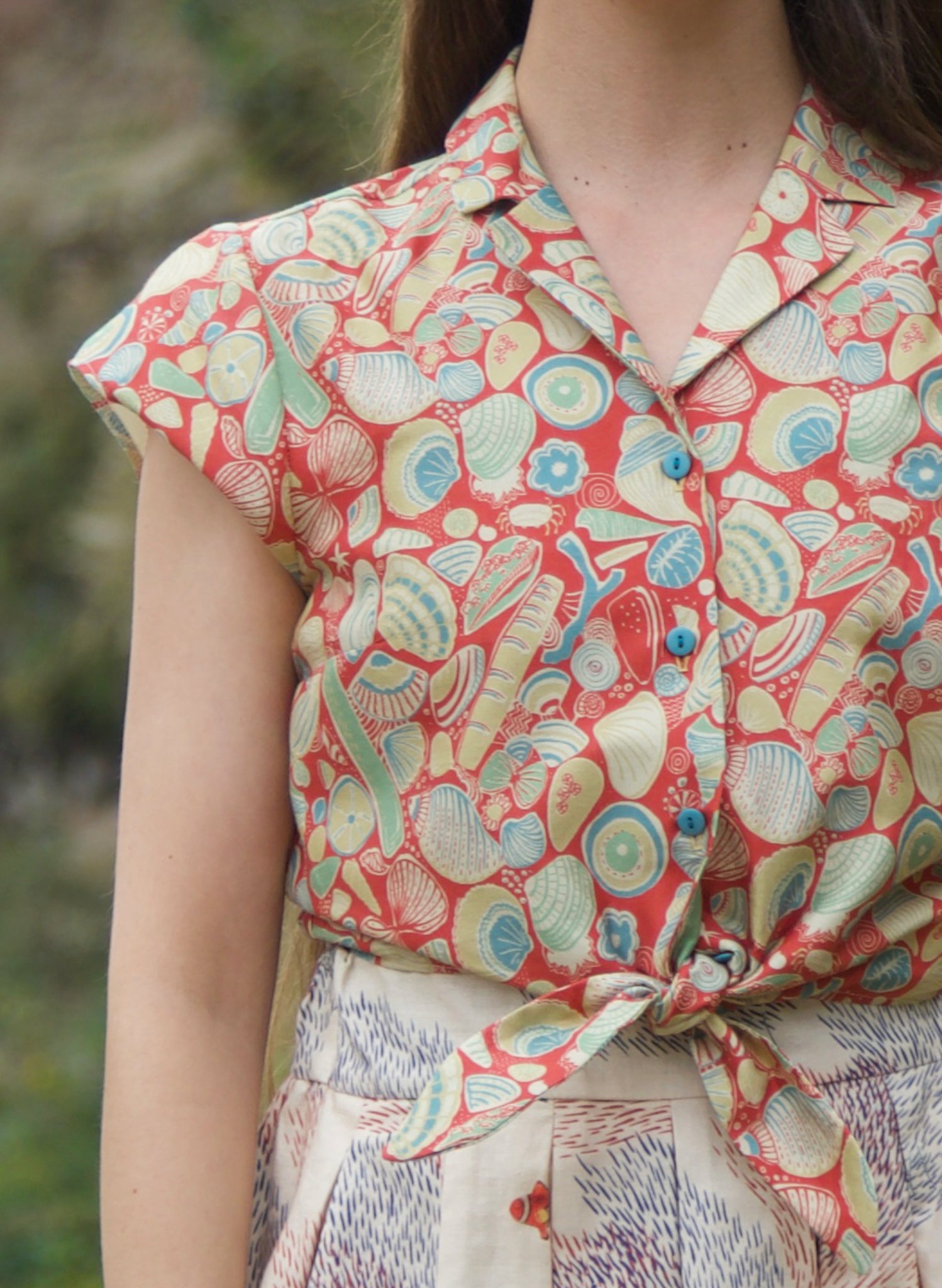 Peggy Top - Dark Coral Shells