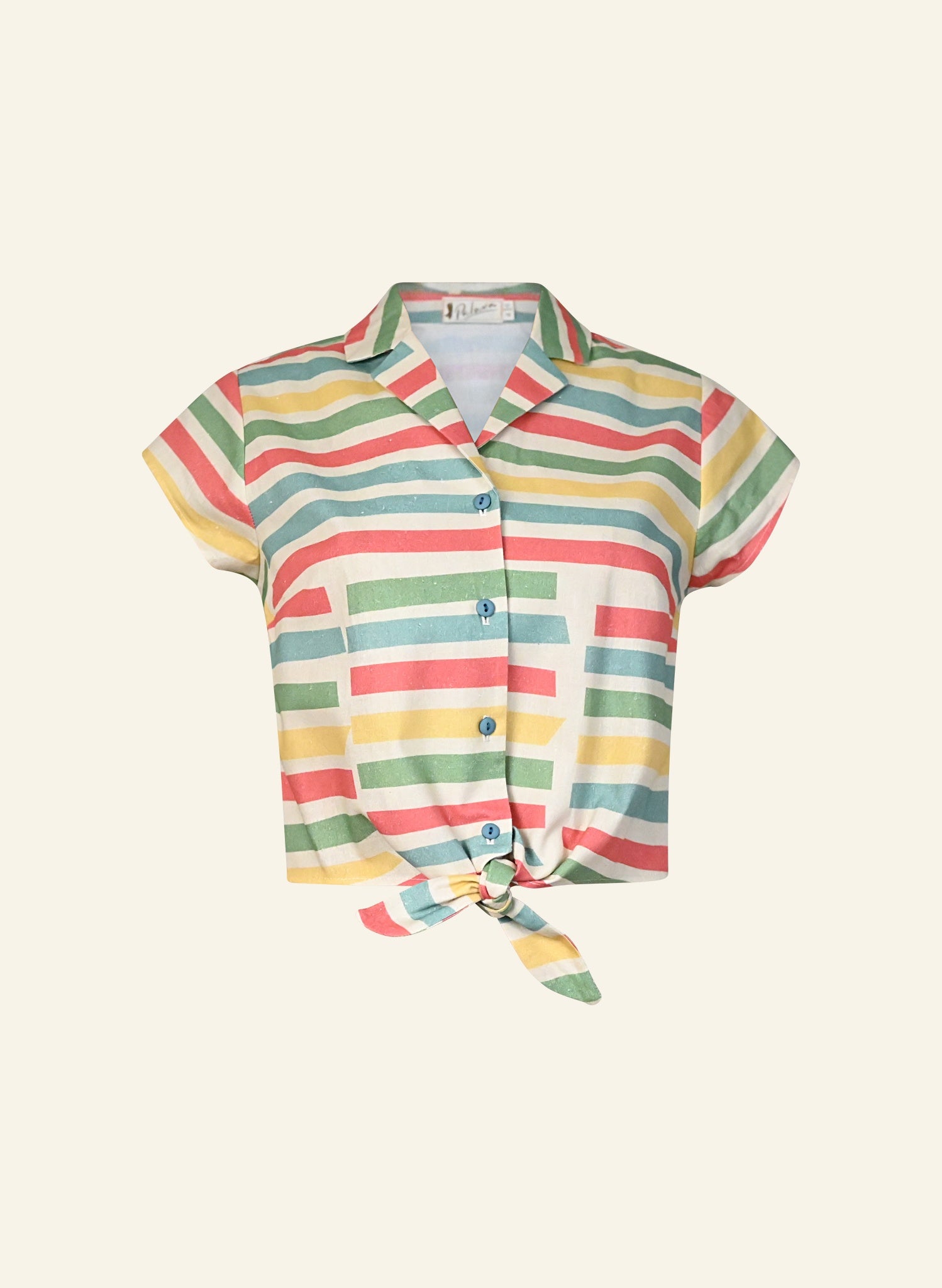Peggy Top - Multi Beach Stripe