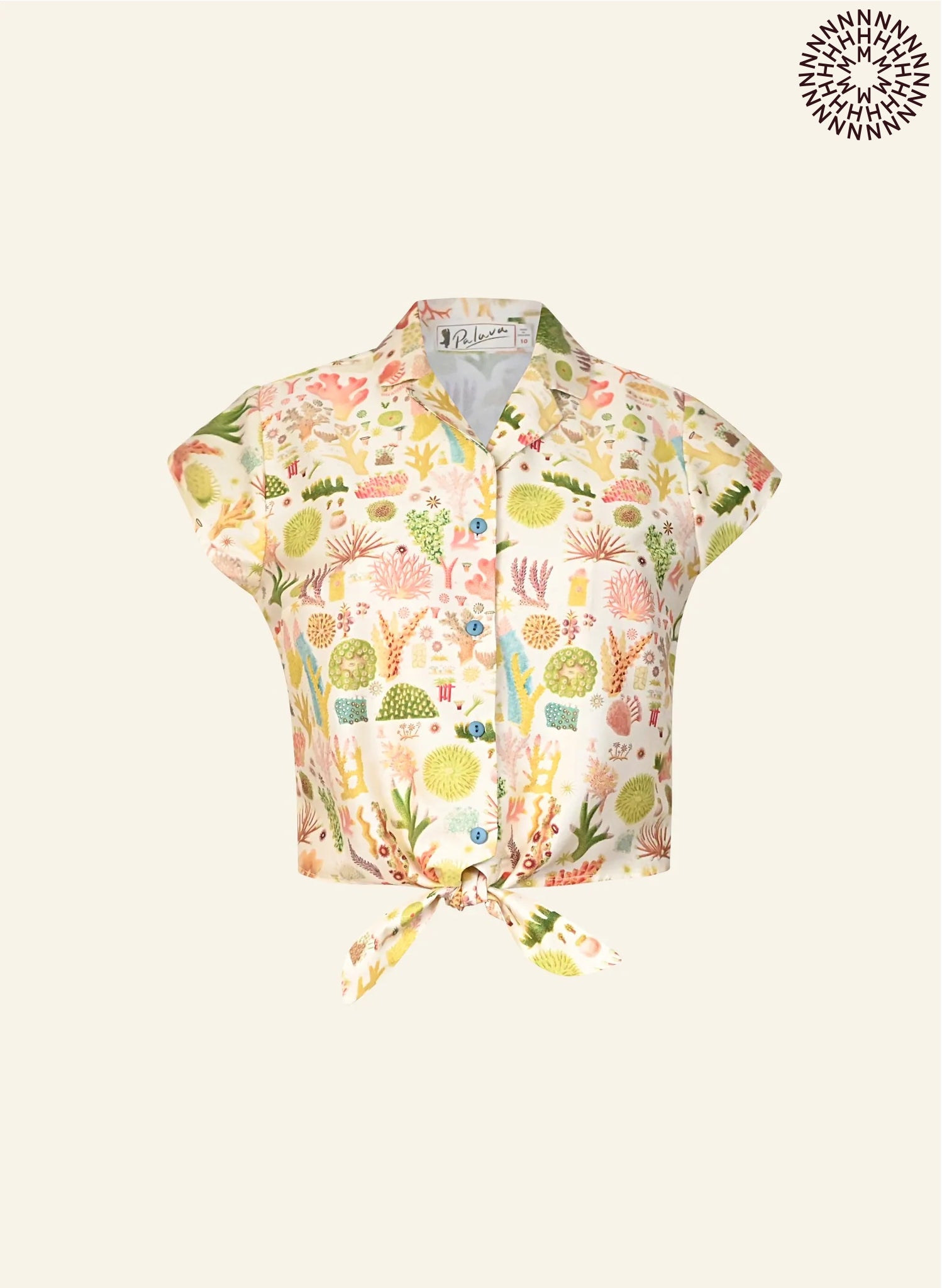 Peggy Top - Cream Coral Reef