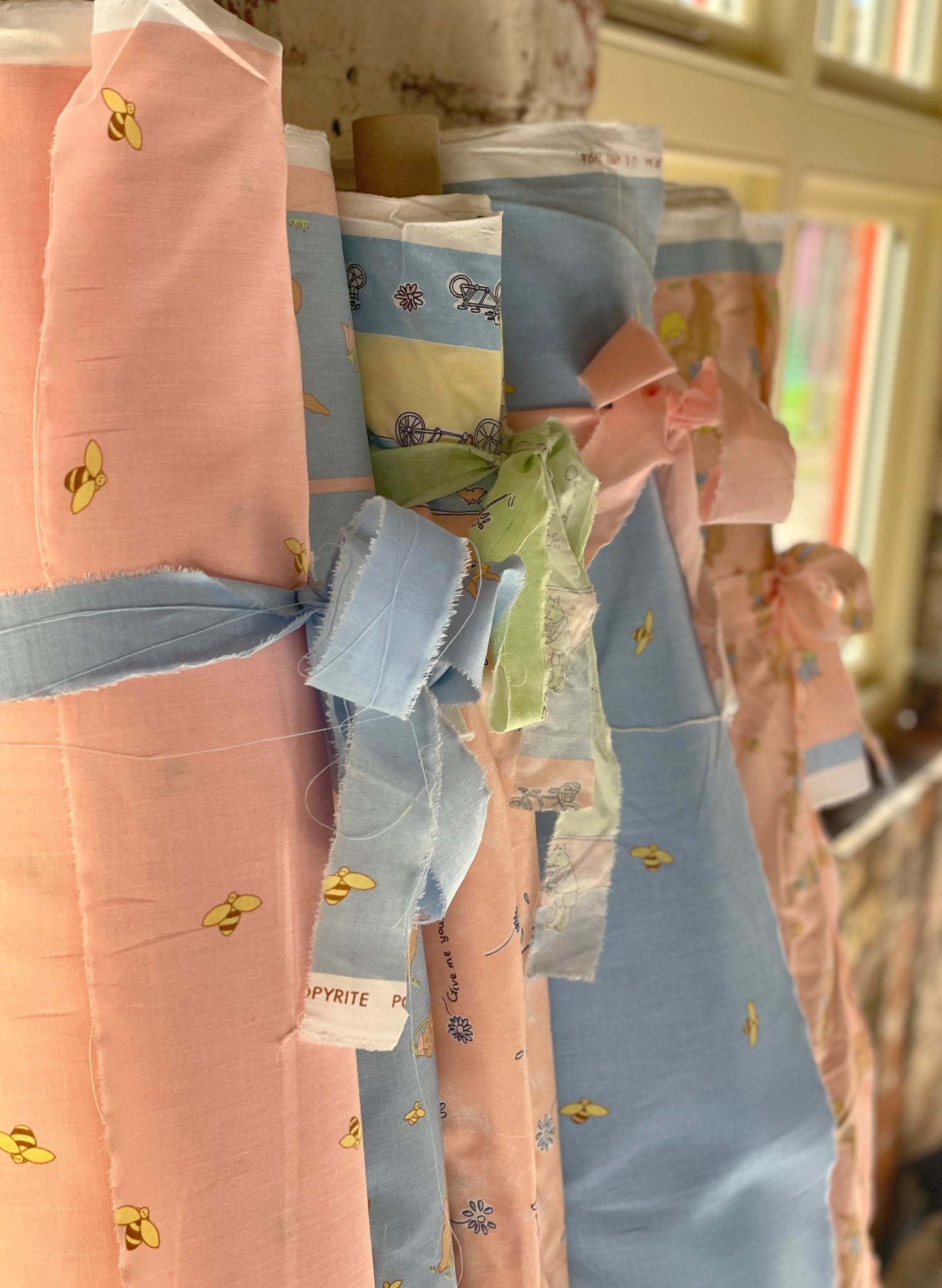 Pink Bee Fabric - Cotton