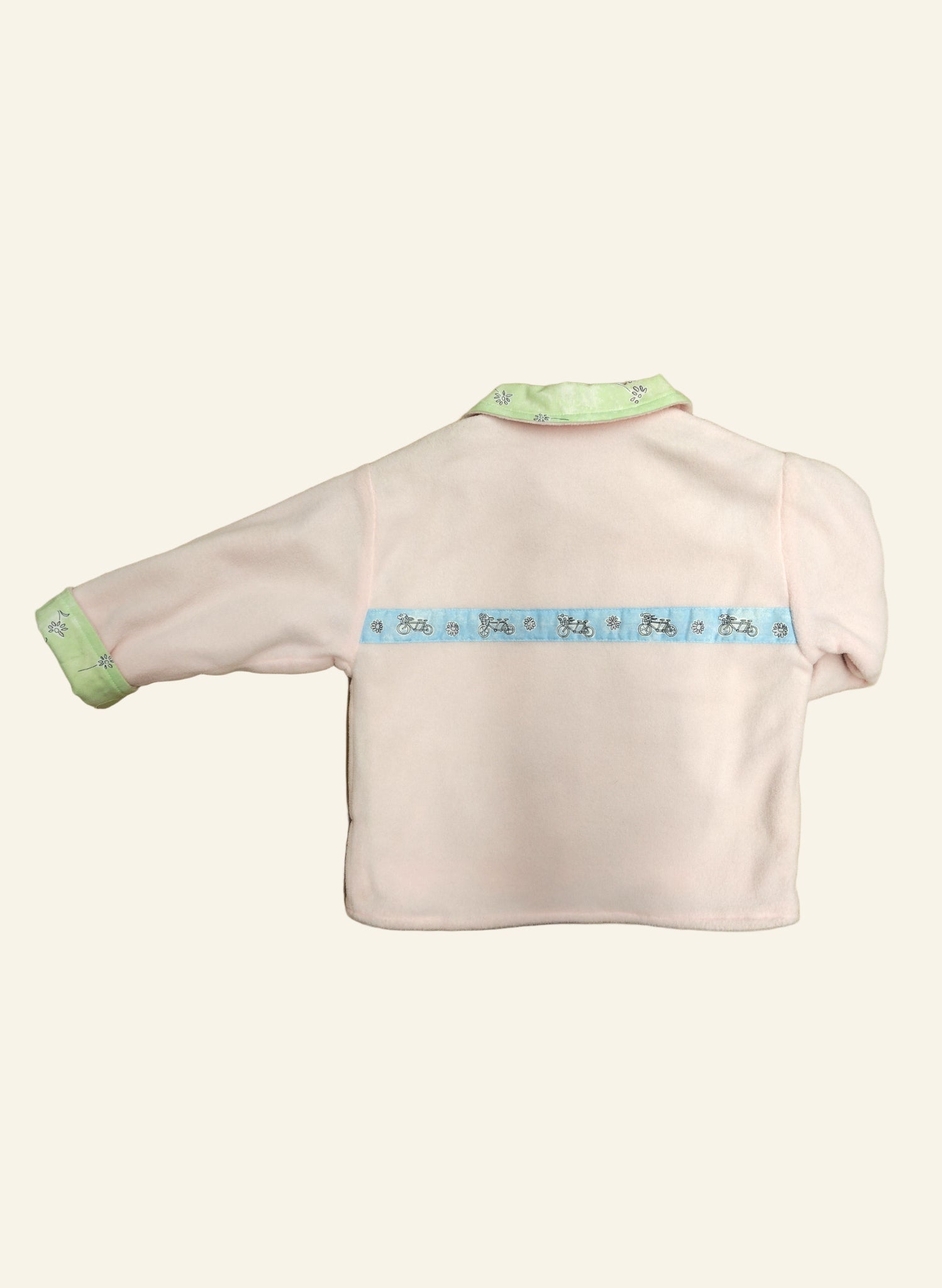Children's Reversible Jacket - Baby Pink Fleece/Daisy Chain