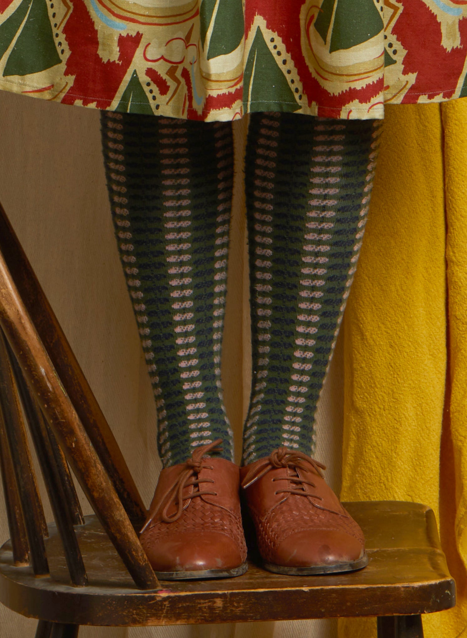 Knee High Socks - Pink Pinecones