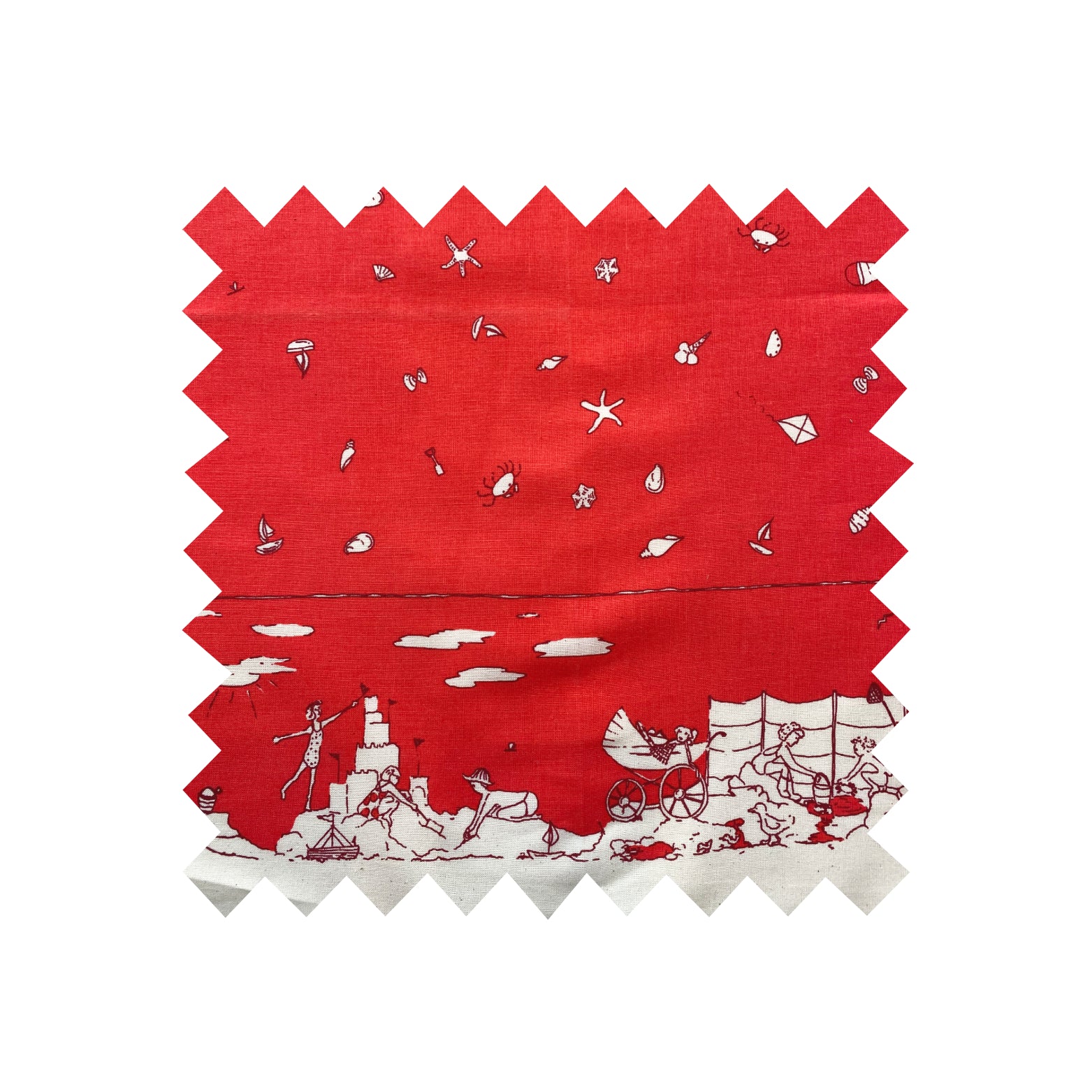 Remnant - 60x76cm - Red Seaside - Cotton