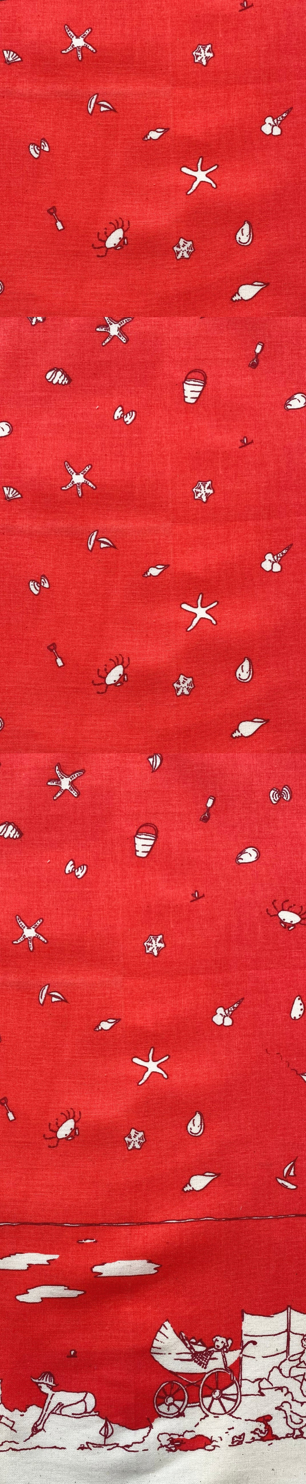 Remnant - 60x76cm - Red Seaside - Cotton
