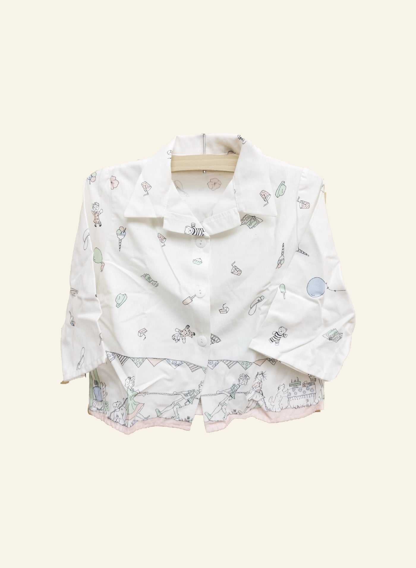Archive Sale - Age 1-2- Pyjamas Birthday Bash Cream/Pink