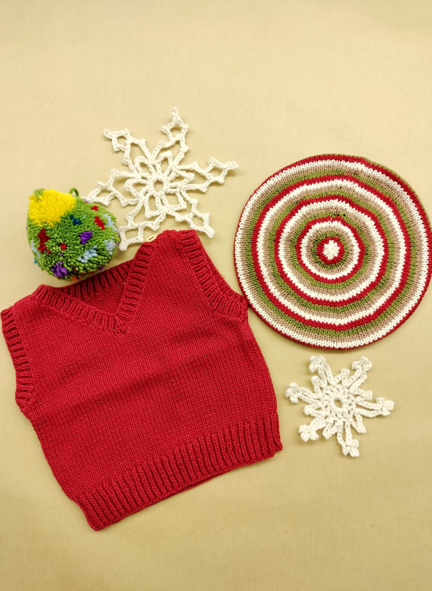 Sample Sale - Children's Beret - Multi Stripe