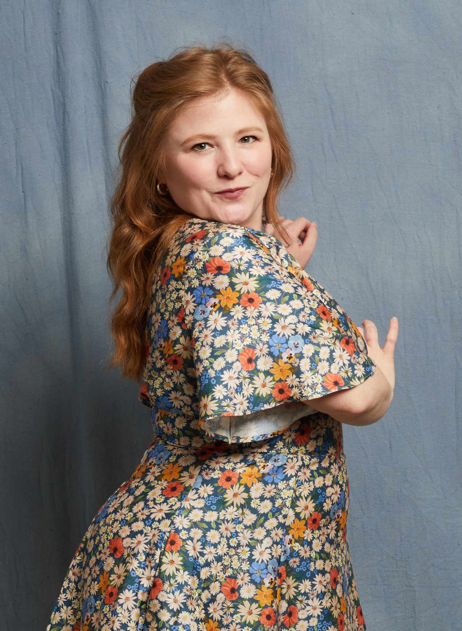 Rita Dress - Blue Ditsy Daisy