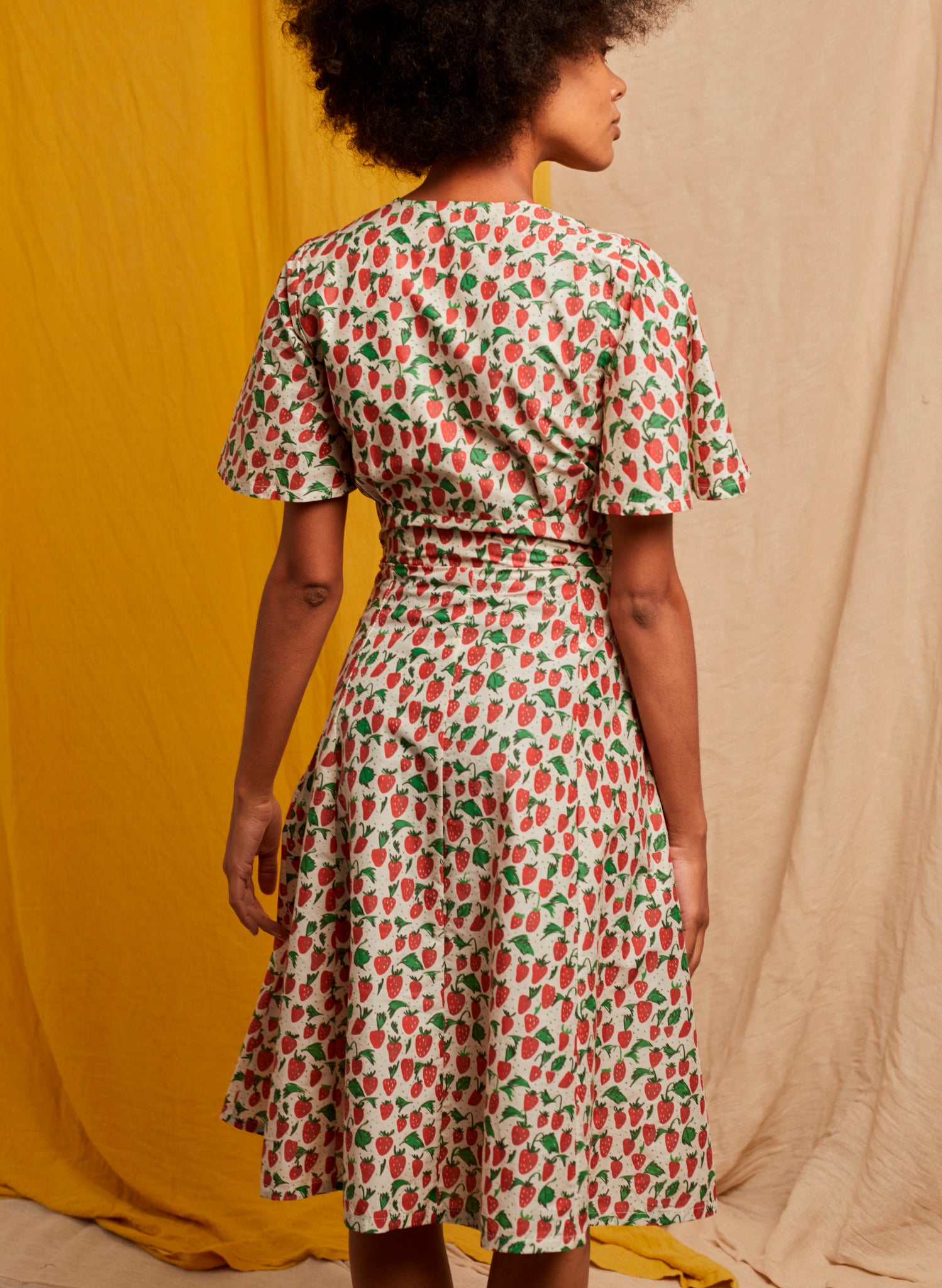 Rita Dress - Red Strawberries