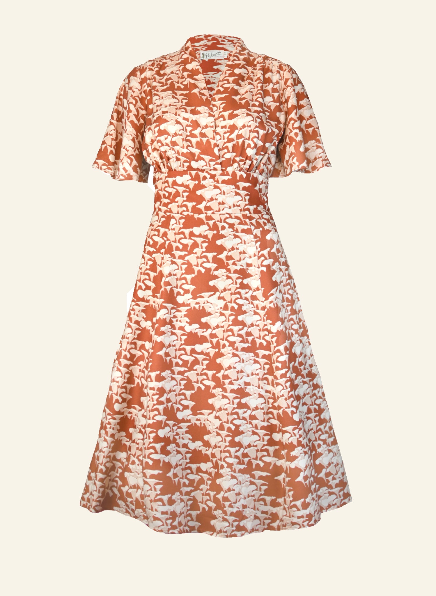 Rita Long-sleeve - Rust Chanterelle Dress
