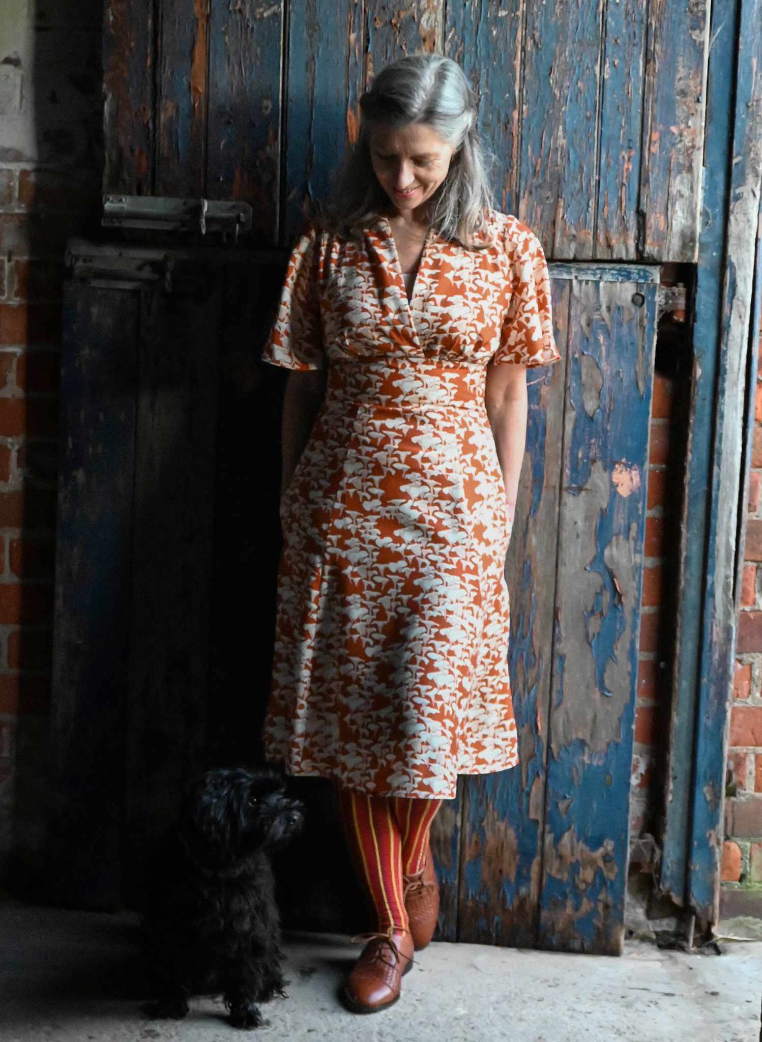 Rita Long-sleeve - Rust Chanterelle Dress