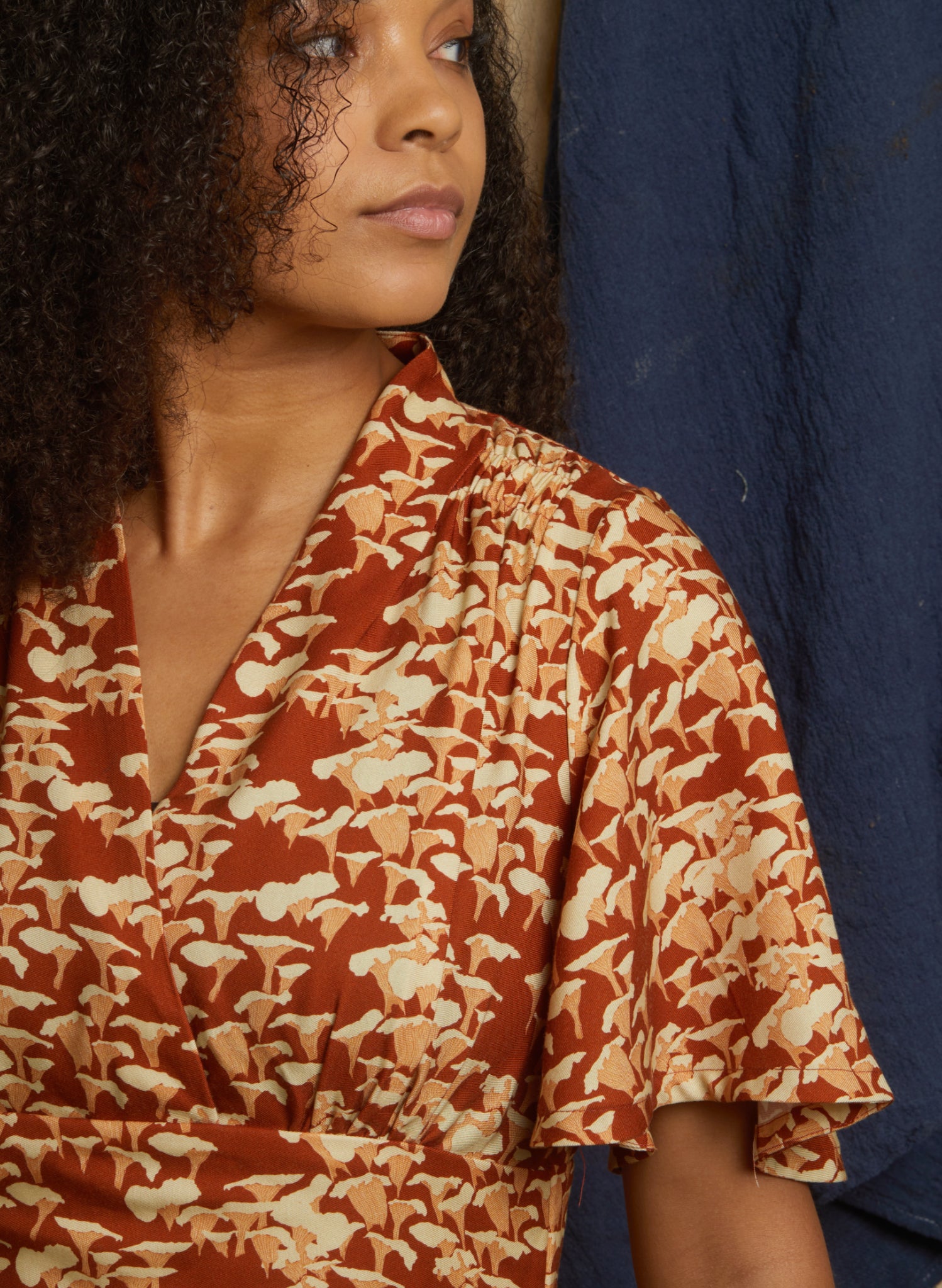 Rita Long-sleeve - Rust Chanterelle Dress