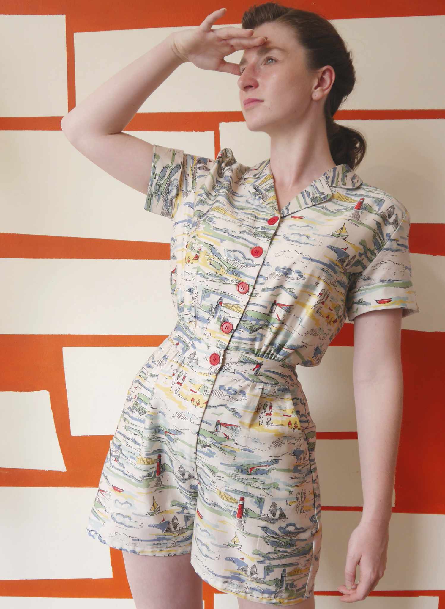 Limited edition - Custom Length - Francesca Jumpsuit - Ivory Chips Away