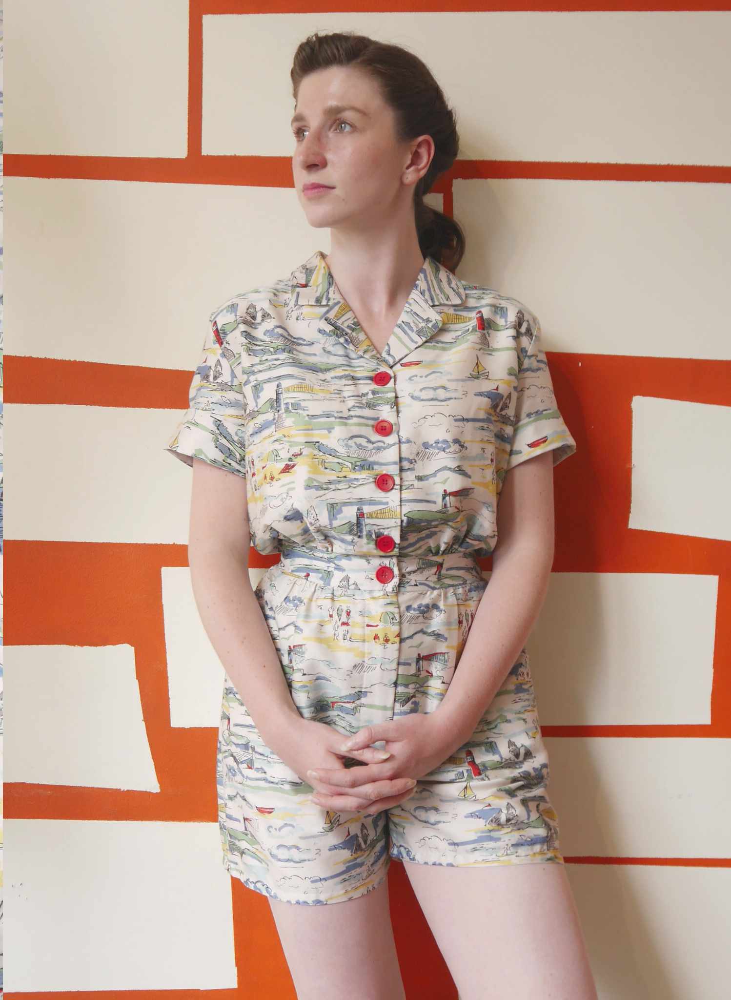 Limited edition - Custom Length - Francesca Jumpsuit - Blue Robin Hood's Bay