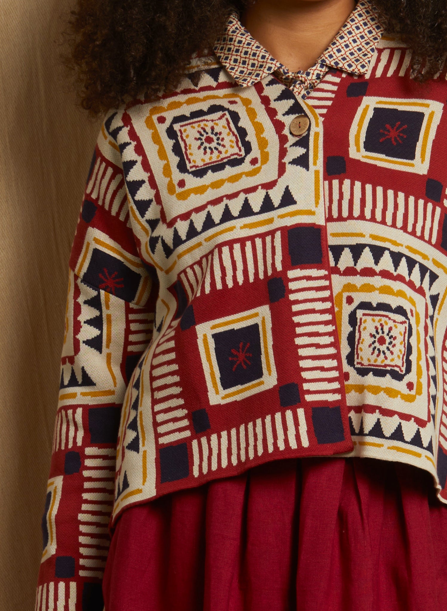 Rosalind - Red Quilt Kimono