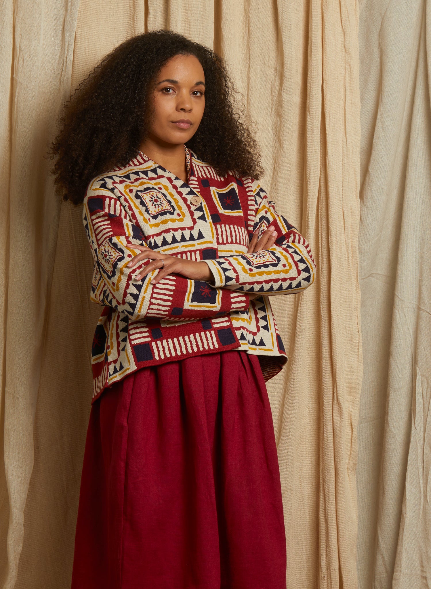 Rosalind - Red Quilt Kimono