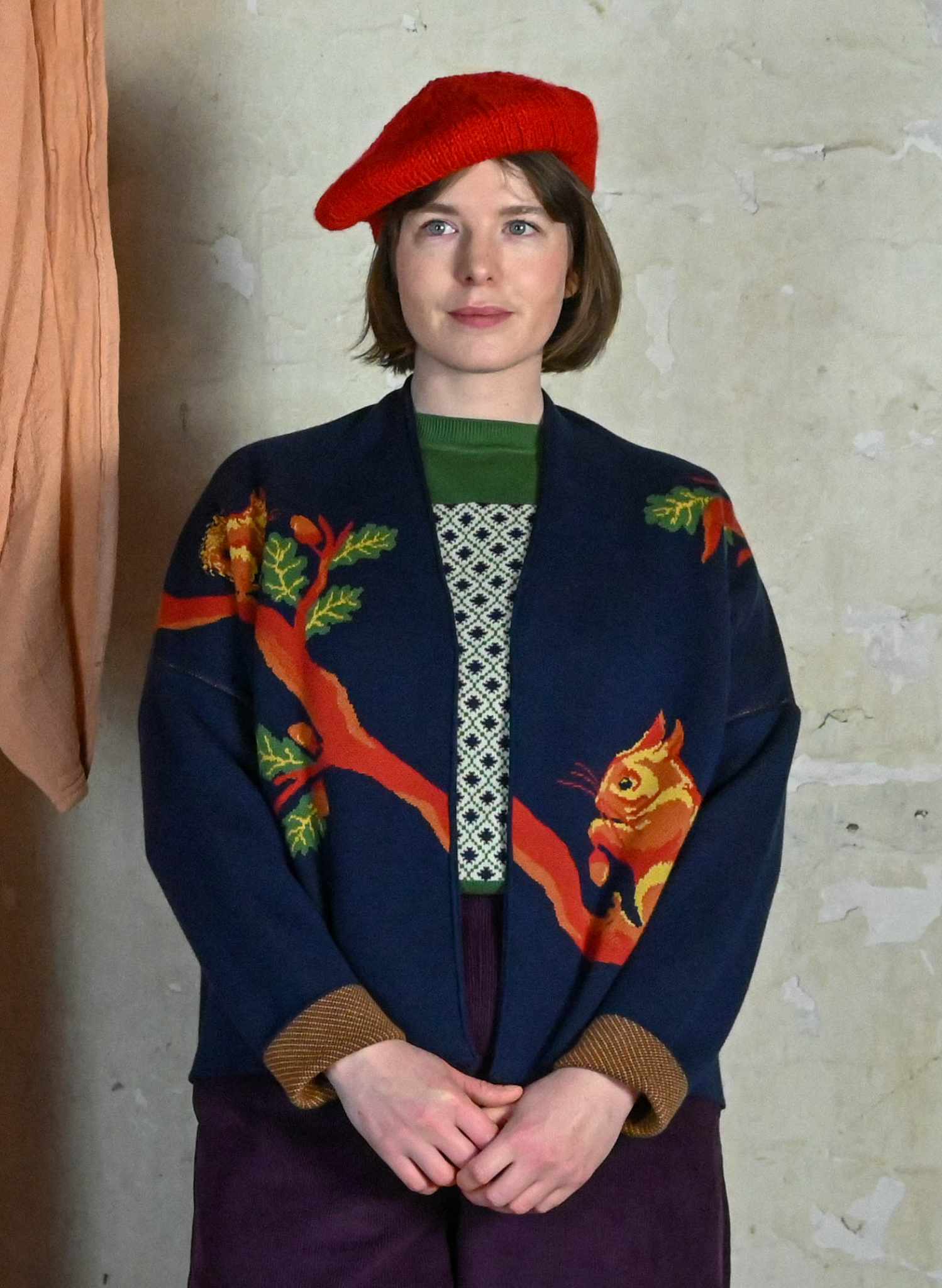 Rosalind - Navy Squirrel Kimono