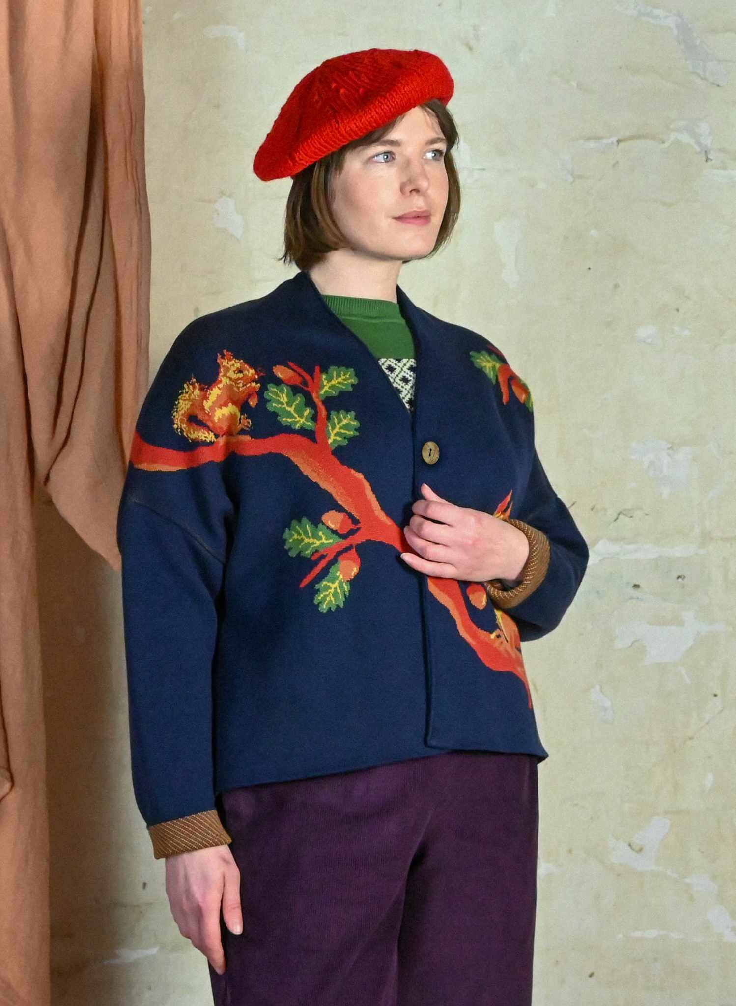 Rosalind - Navy Squirrel Kimono