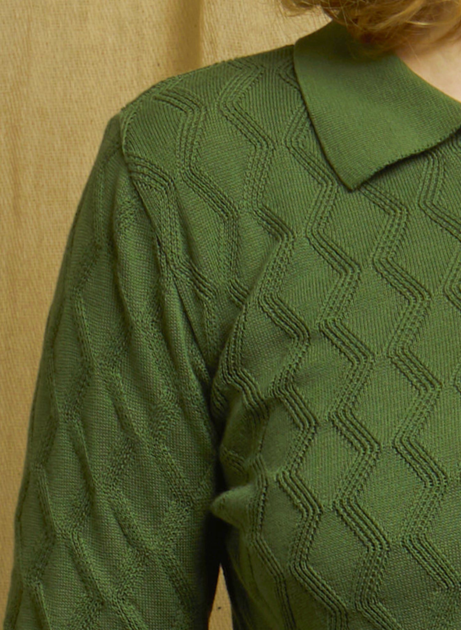 Rosie - Green Pointelle Top