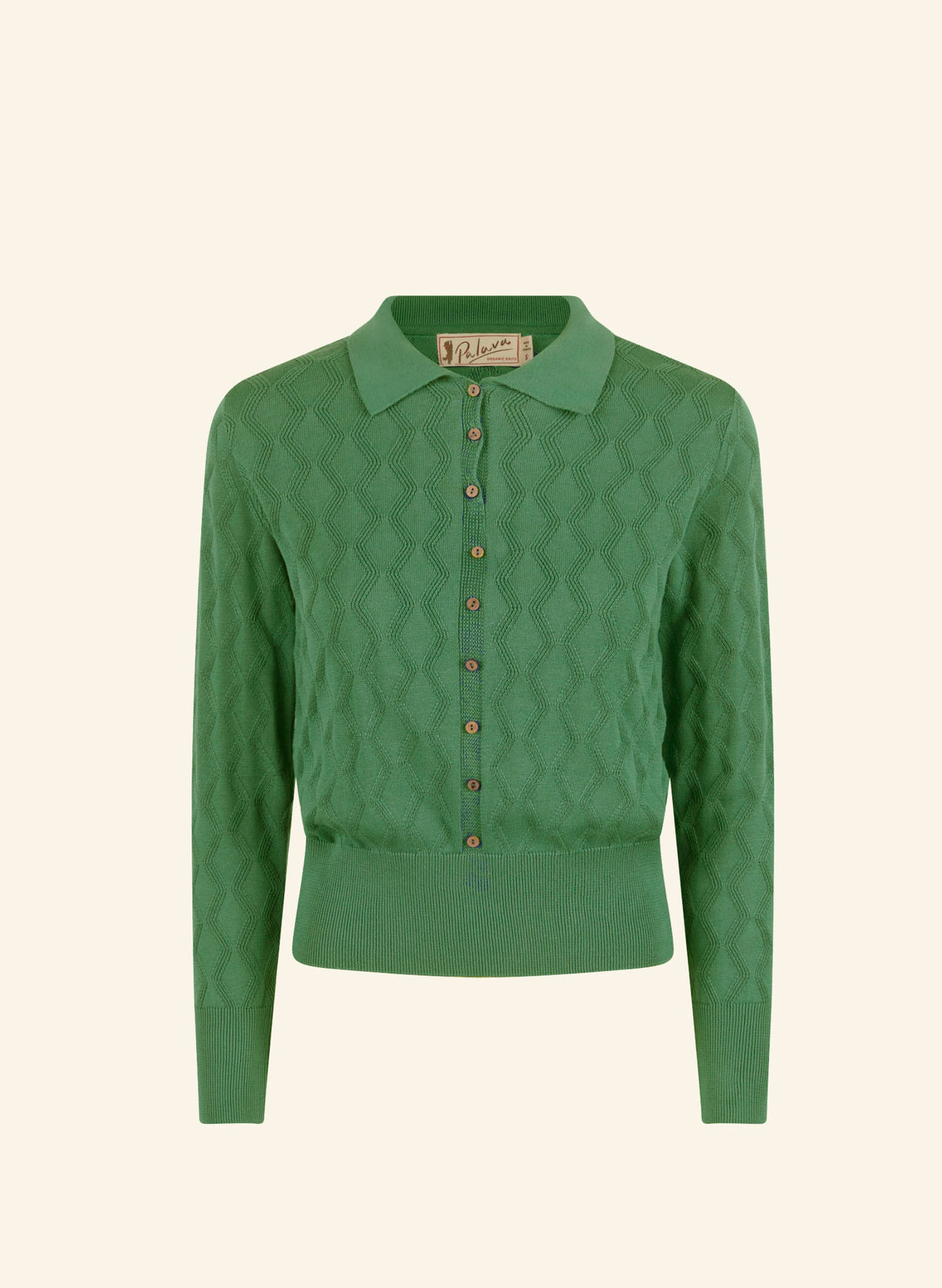 Rosie - Green Pointelle Top