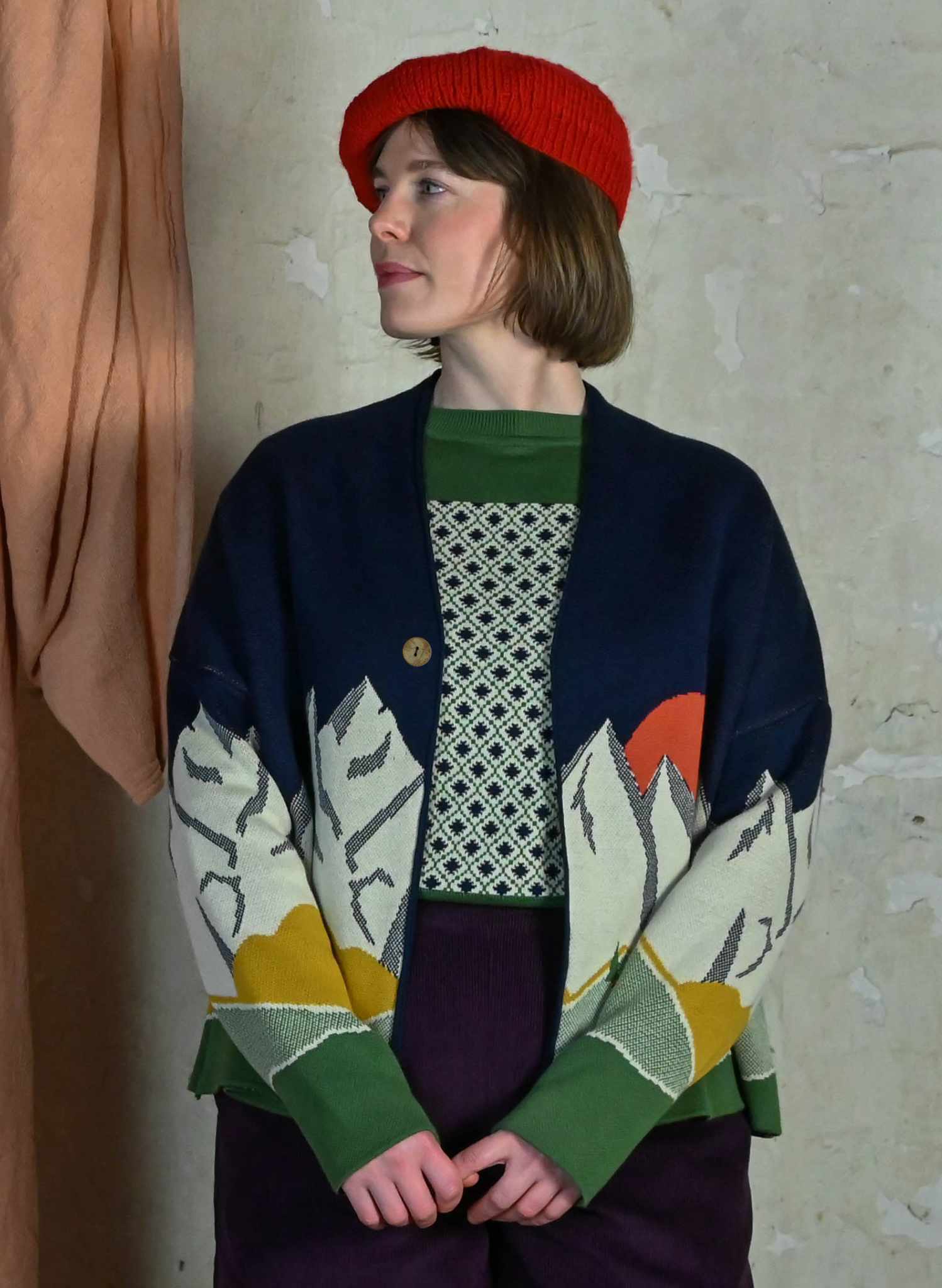 Rosalind - Navy Alpine Kimono