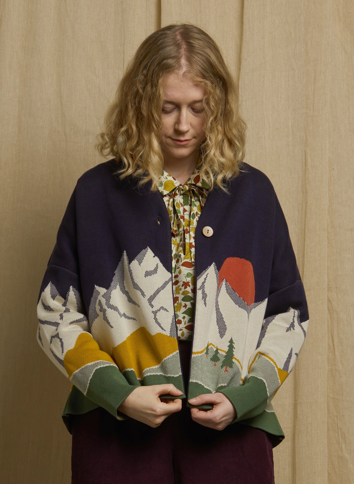 Rosalind - Navy Alpine Kimono
