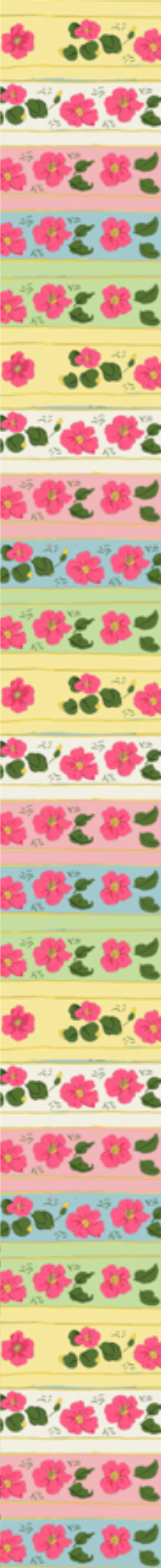 Remnant - 150x195cm - Multi Flowers Rows - Cotton Sateen