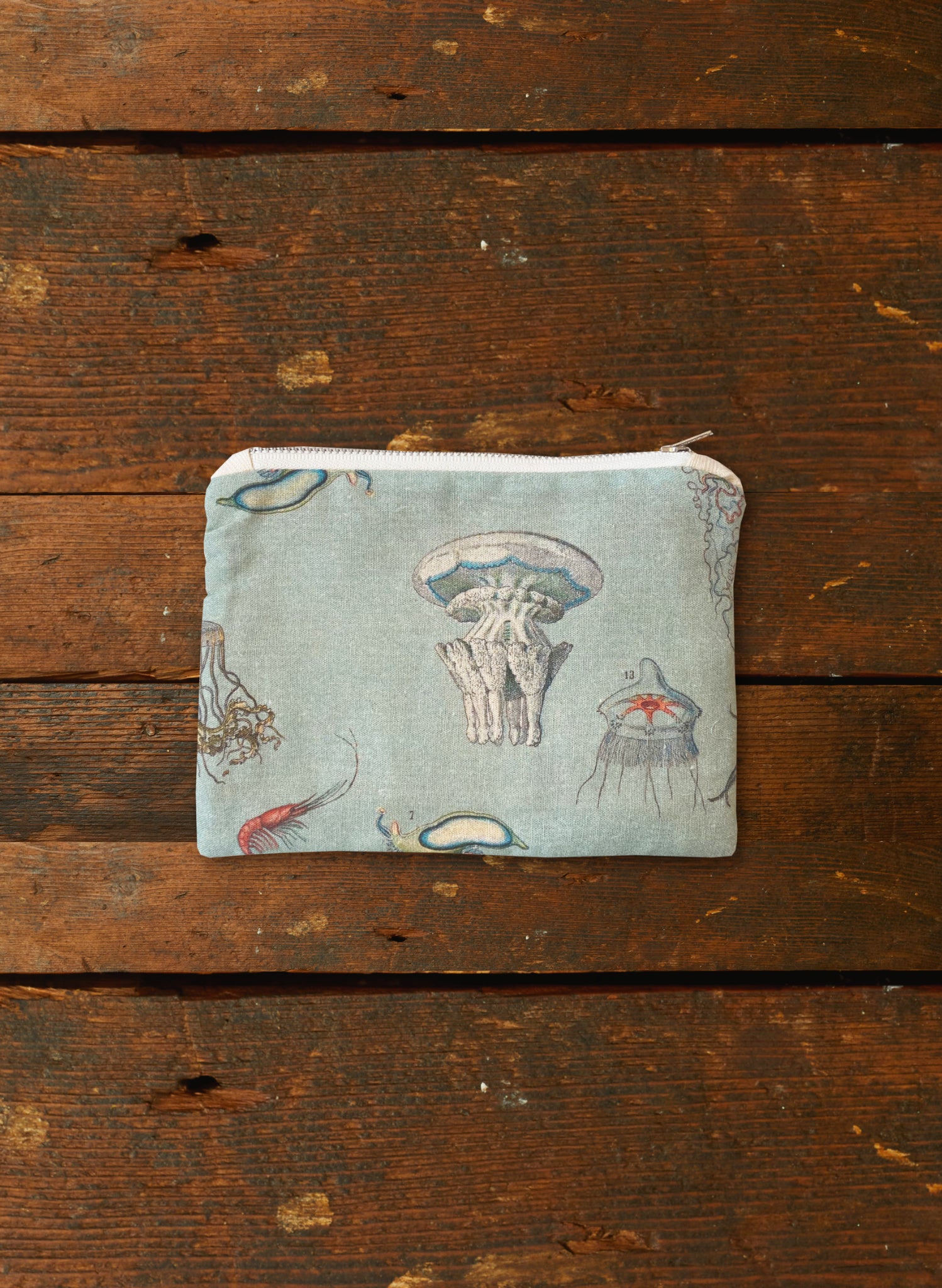 Zip Pouch- Small - Ocean Jelly Fish
