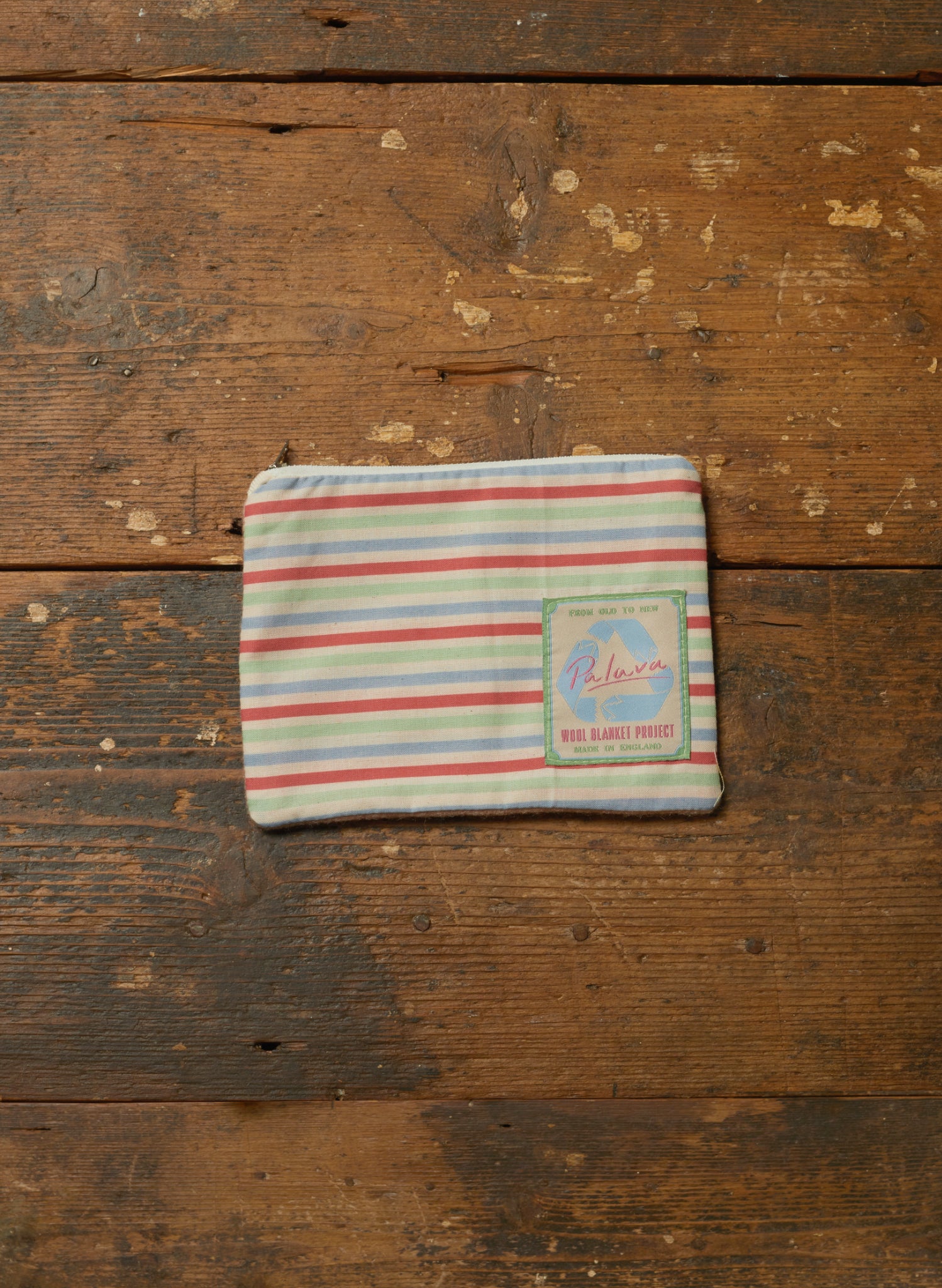 Zip Pouch- Small - Pastel Stripe