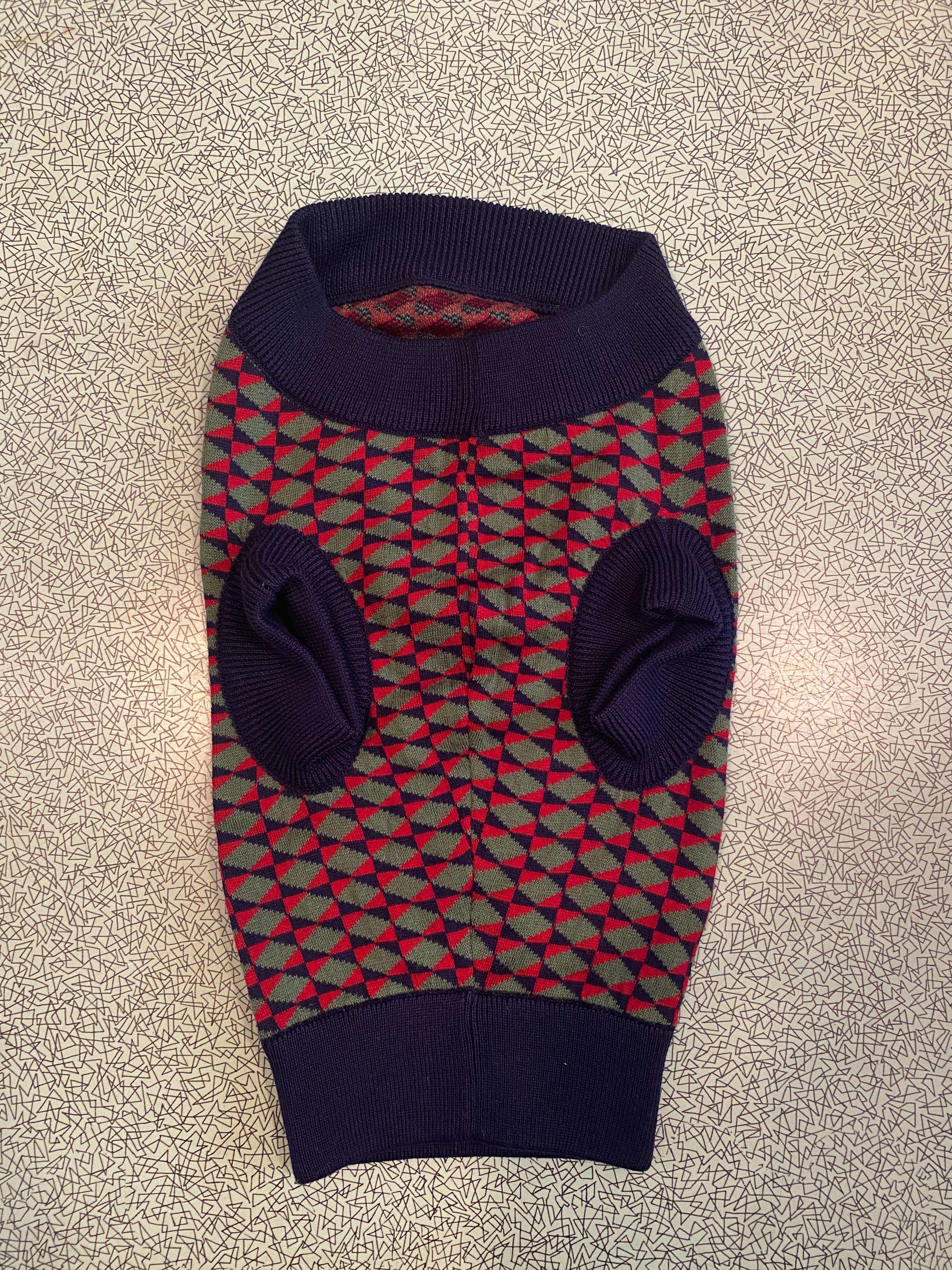 Archive Sale - Size Medium - Knitted Dog Jumper - Navy Harman