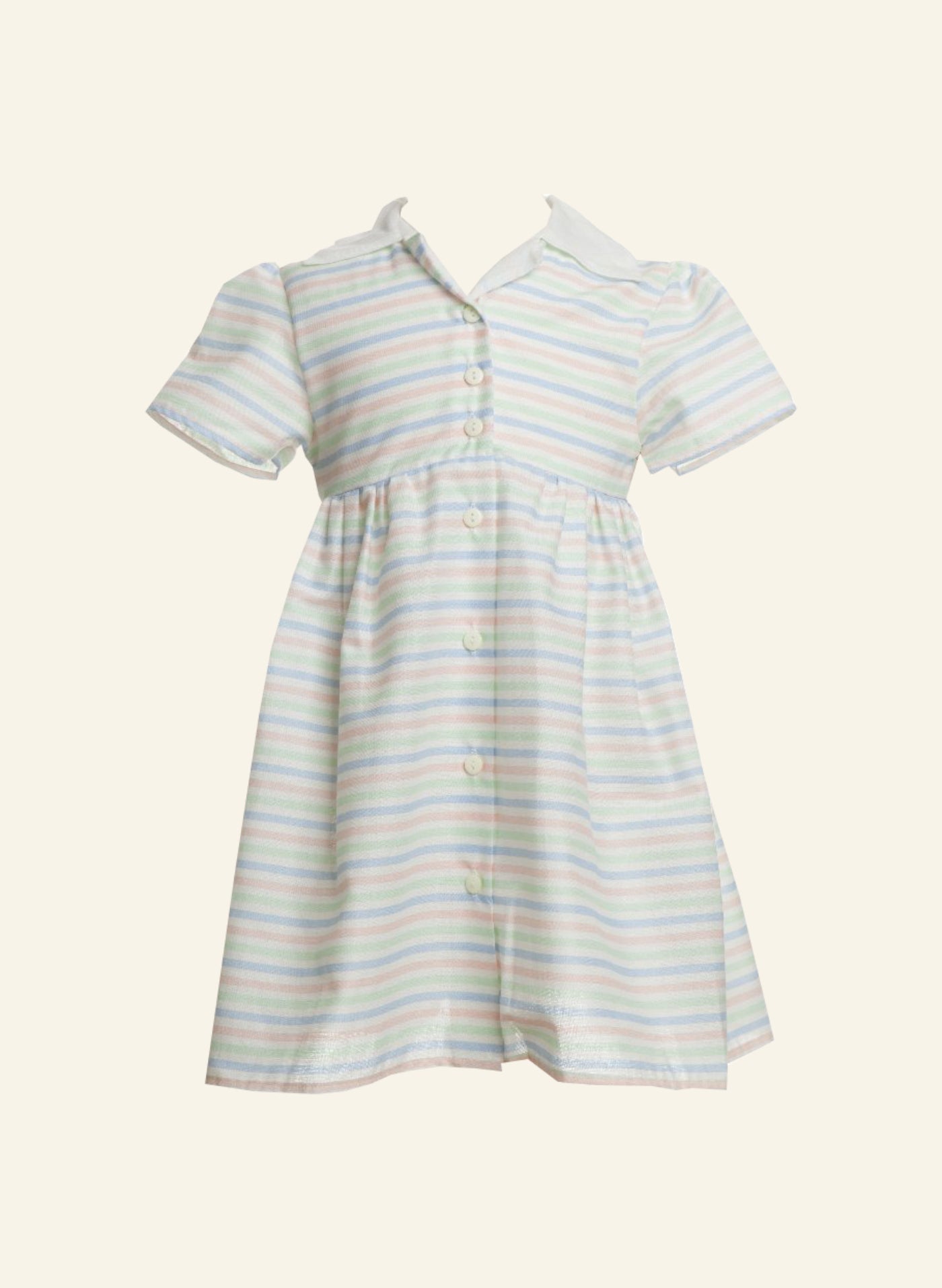 Archive Sale - Age 3 - Lula Dress - Stripe Pastel