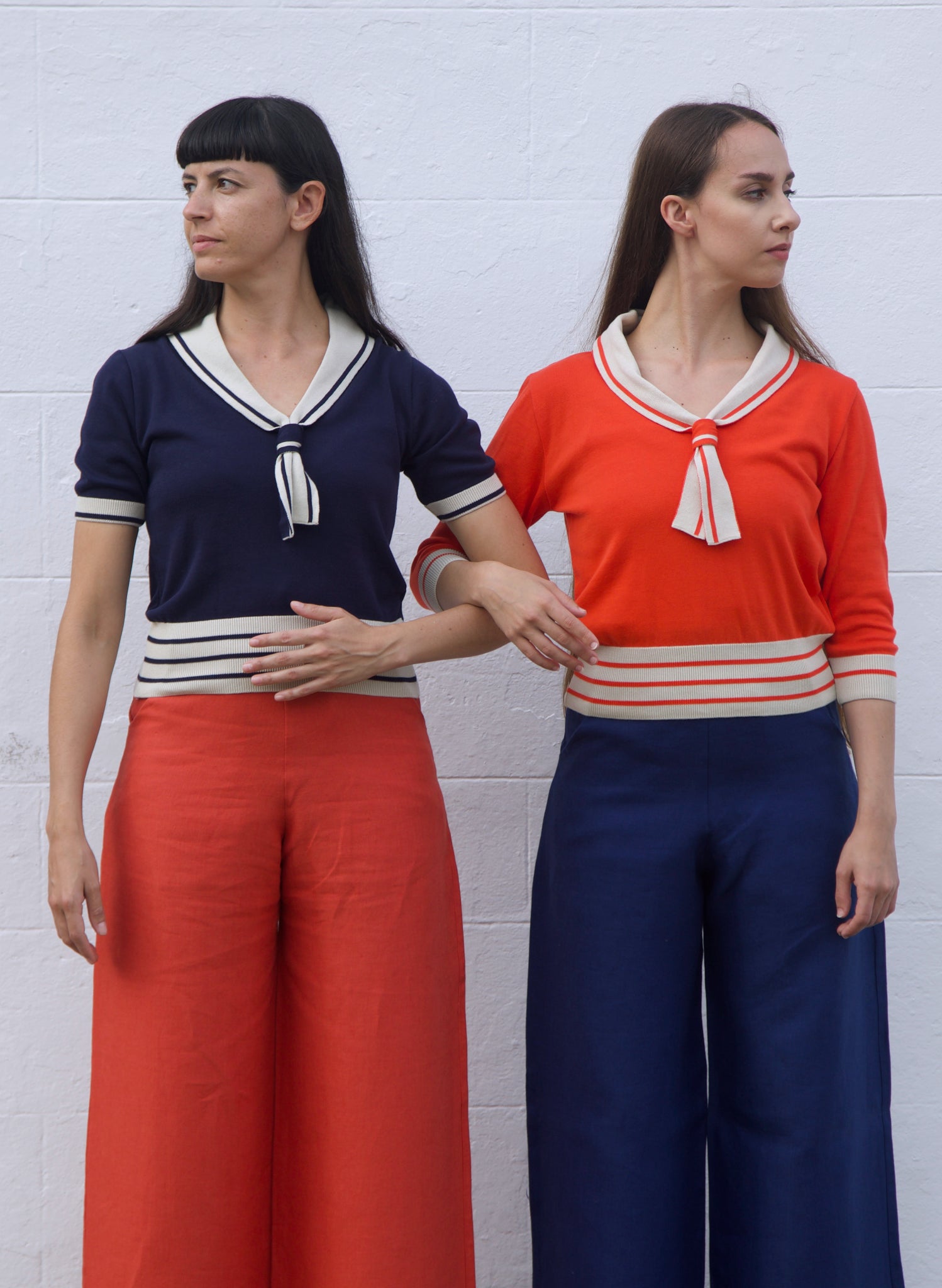 Sailor Knitted Top - Navy