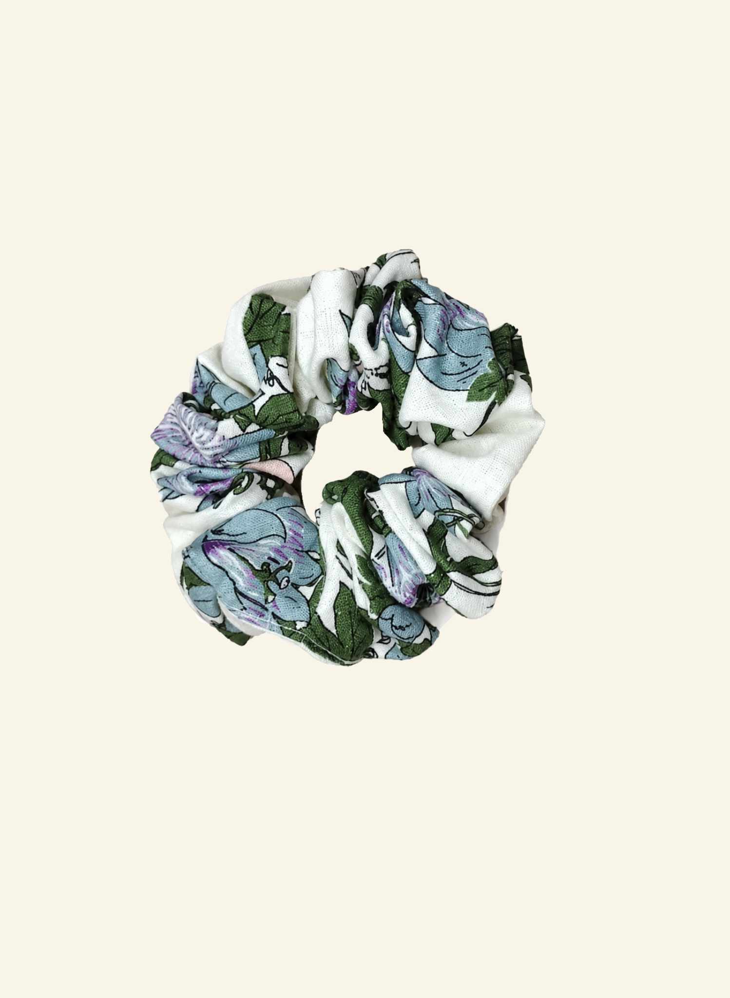 Archive Sale - Scrunchie - Ivory Passionflower