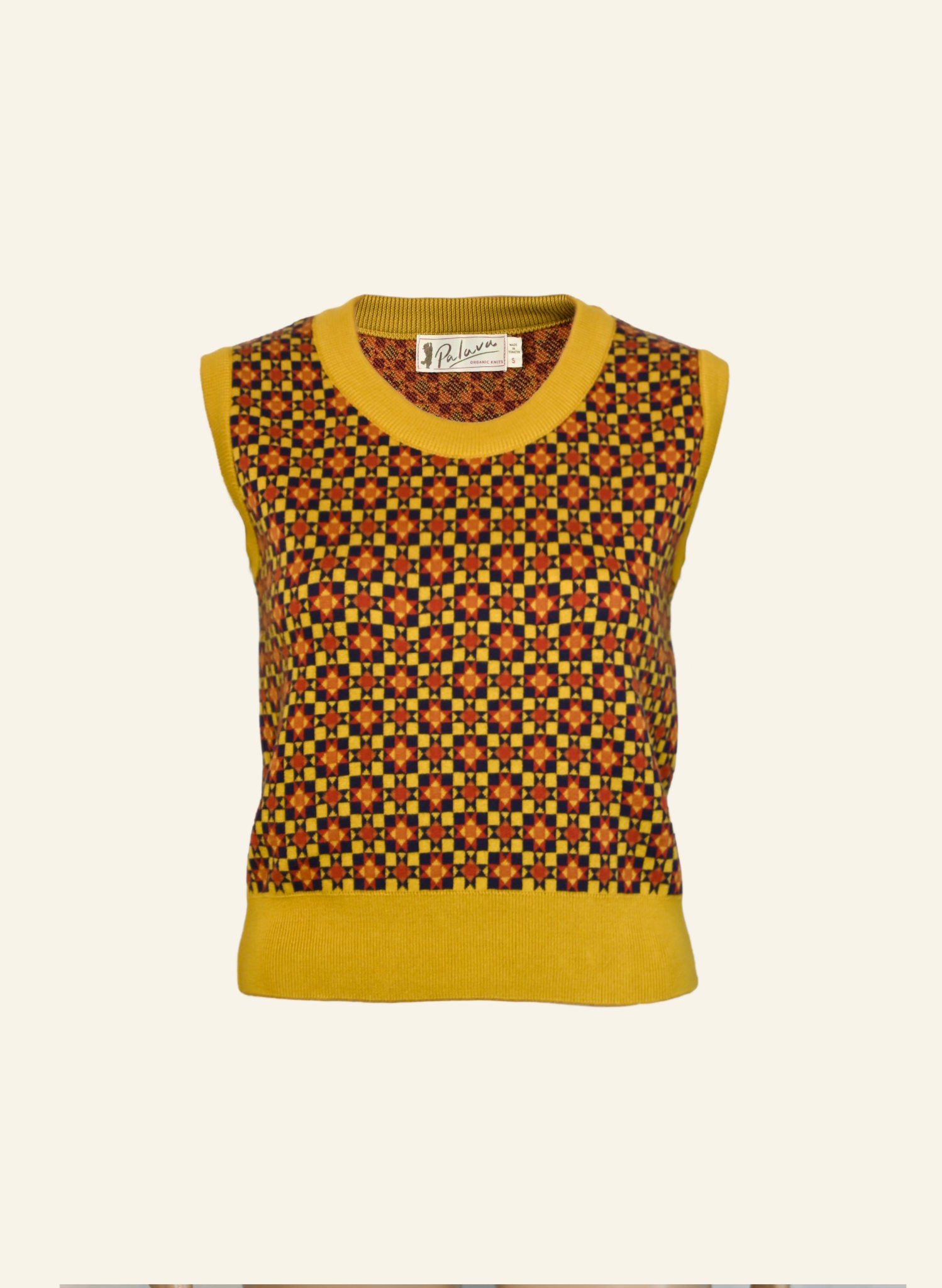 Shirley - Mustard Patchwork Tank Top