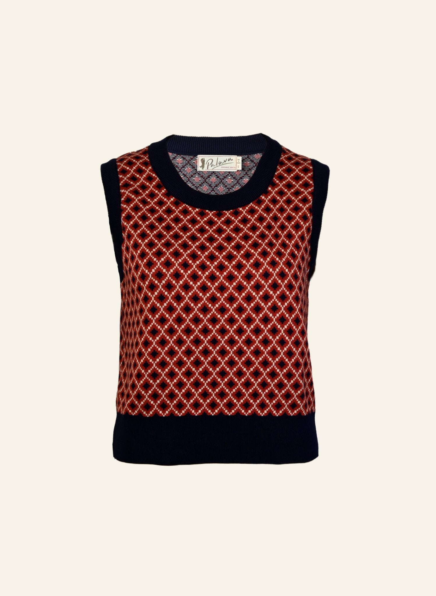 Shirley - Navy Tiles Tank Top