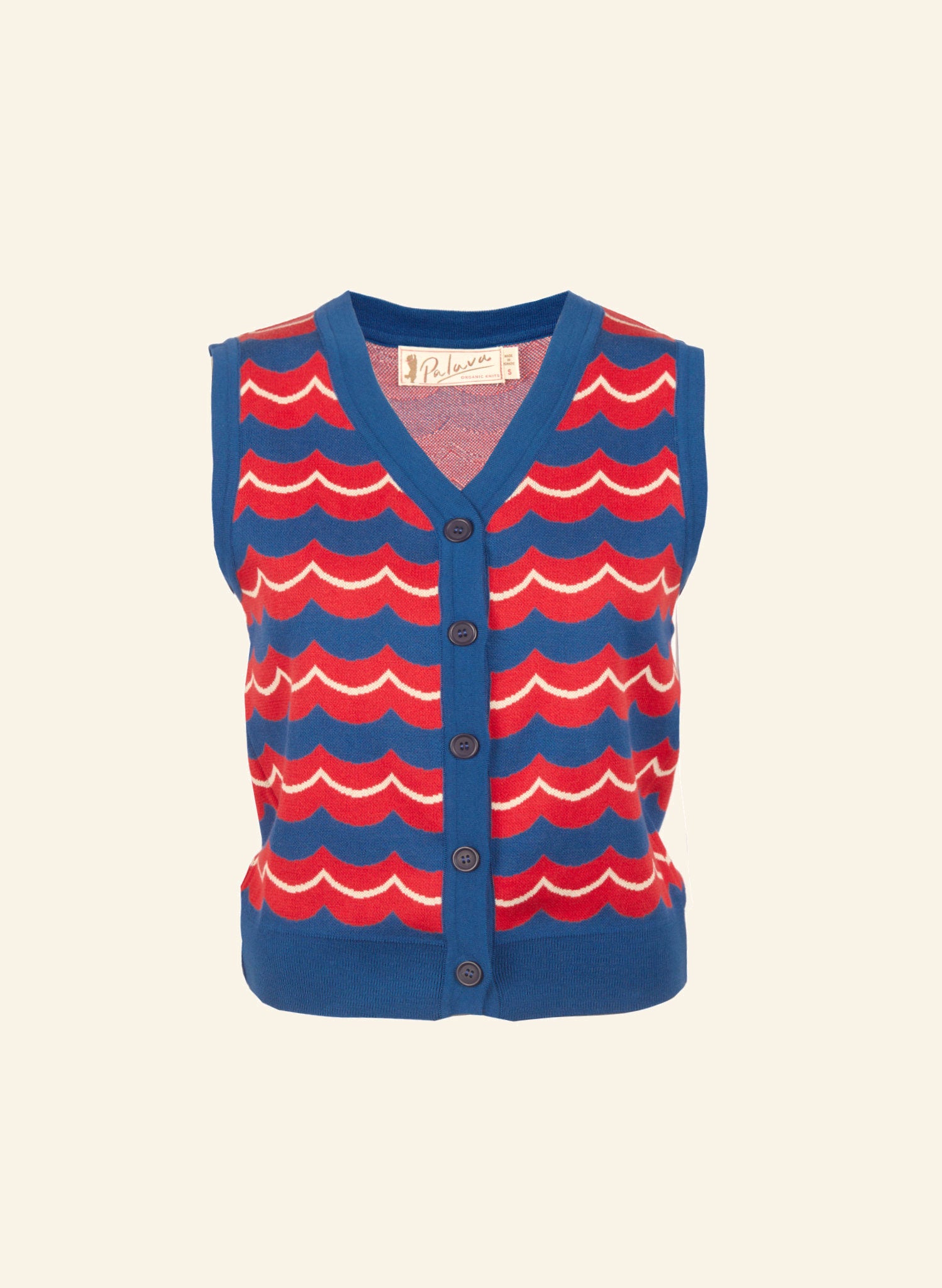 Shirley - Blue Marbled Waistcoat