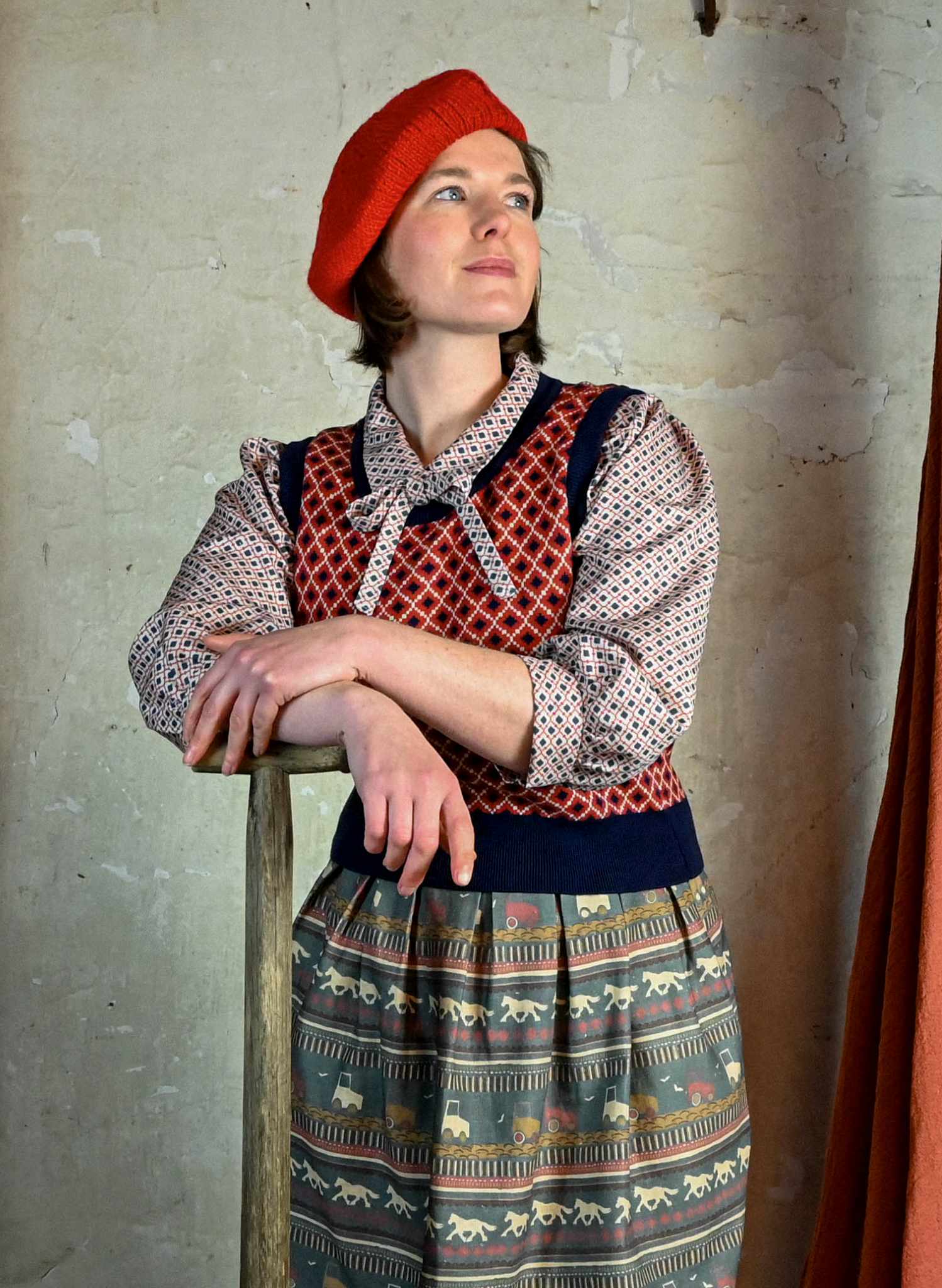 Shirley - Navy Tiles Tank Top