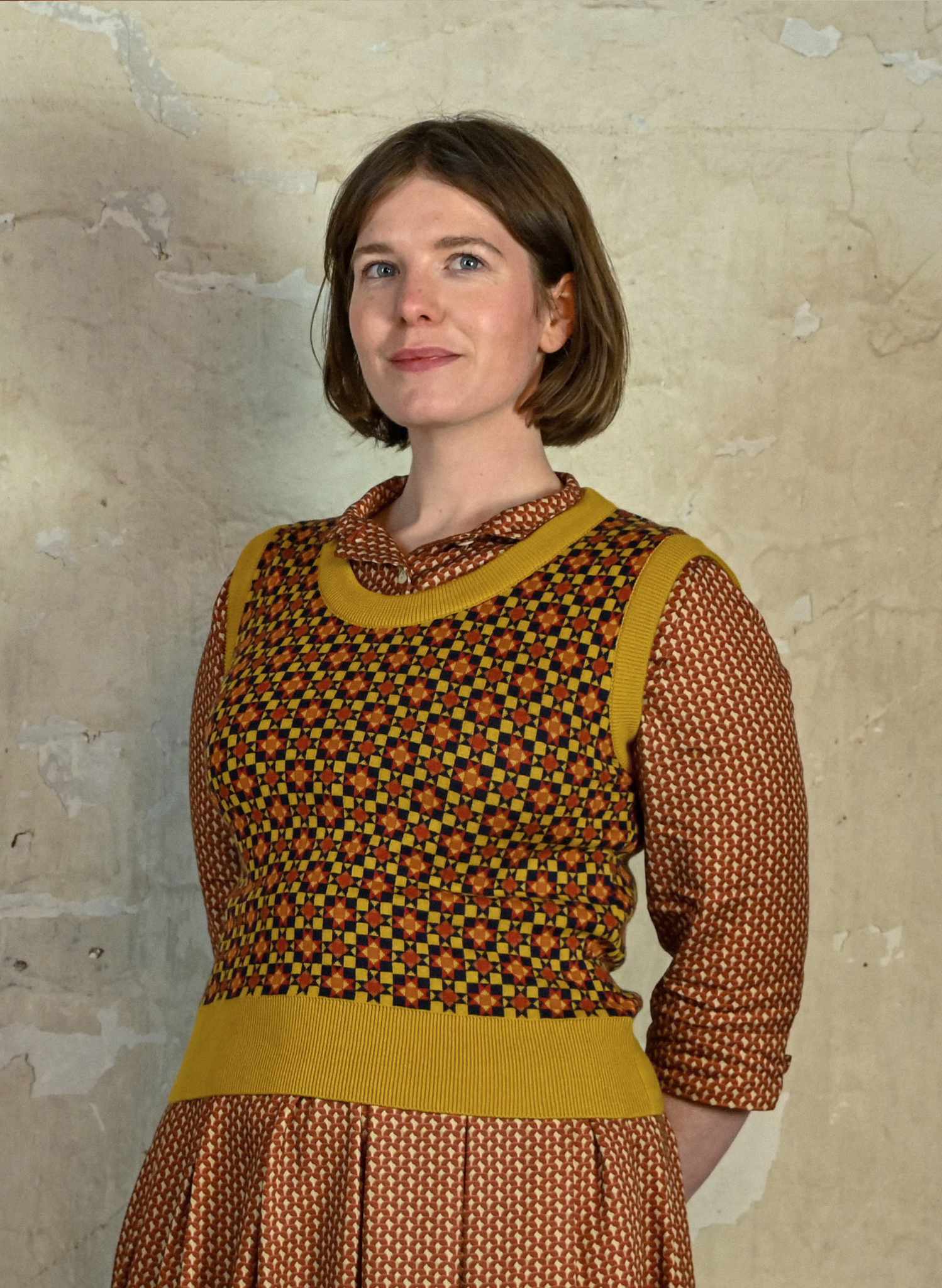 Shirley - Mustard Patchwork Tank Top