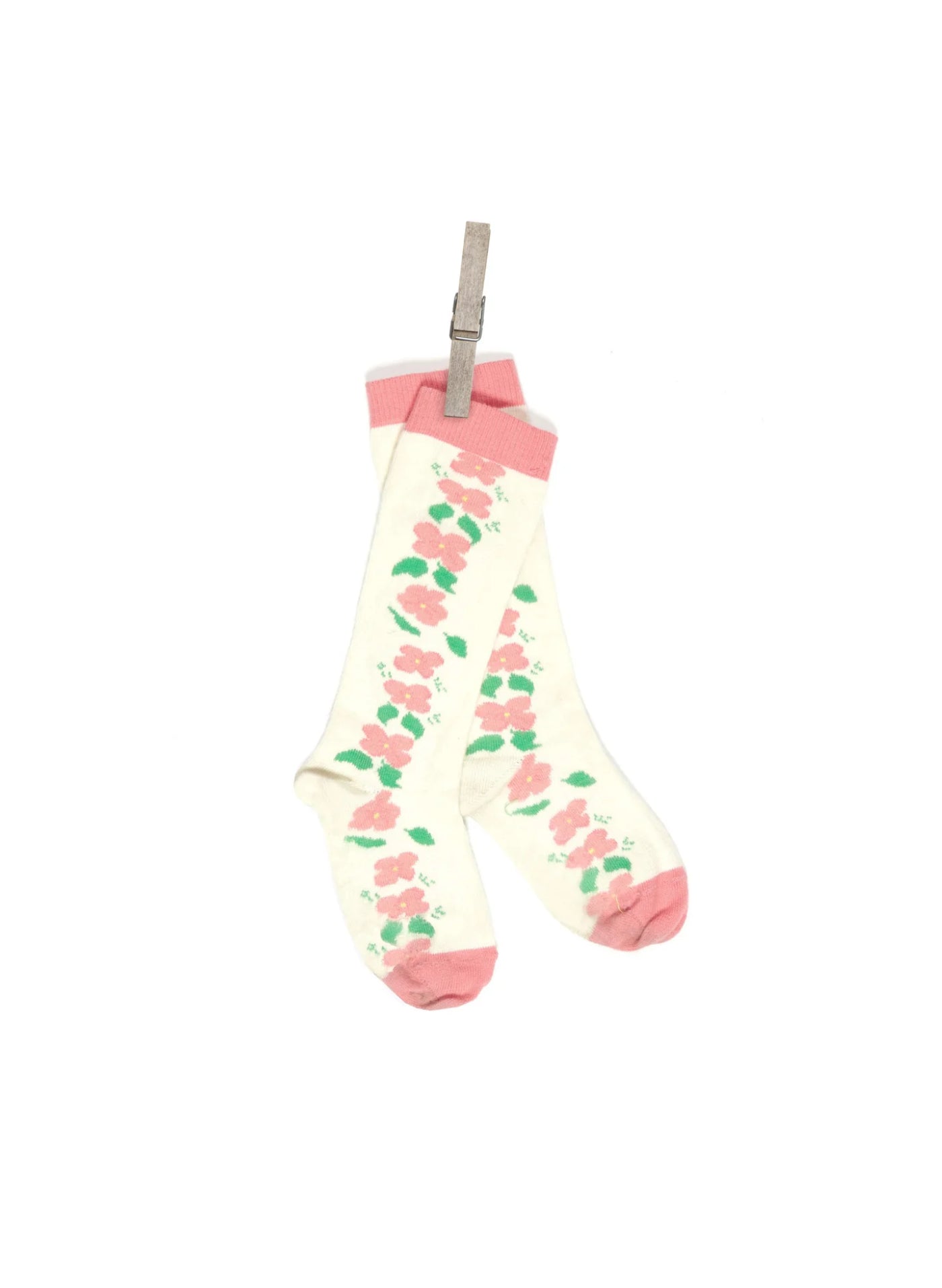 Archive Sale - Children's Socks - Cream Floral