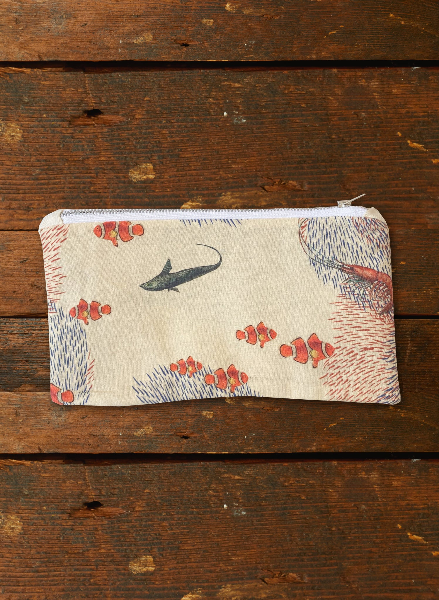 Zip Pouch- Medium - Ocean Jelly Fish