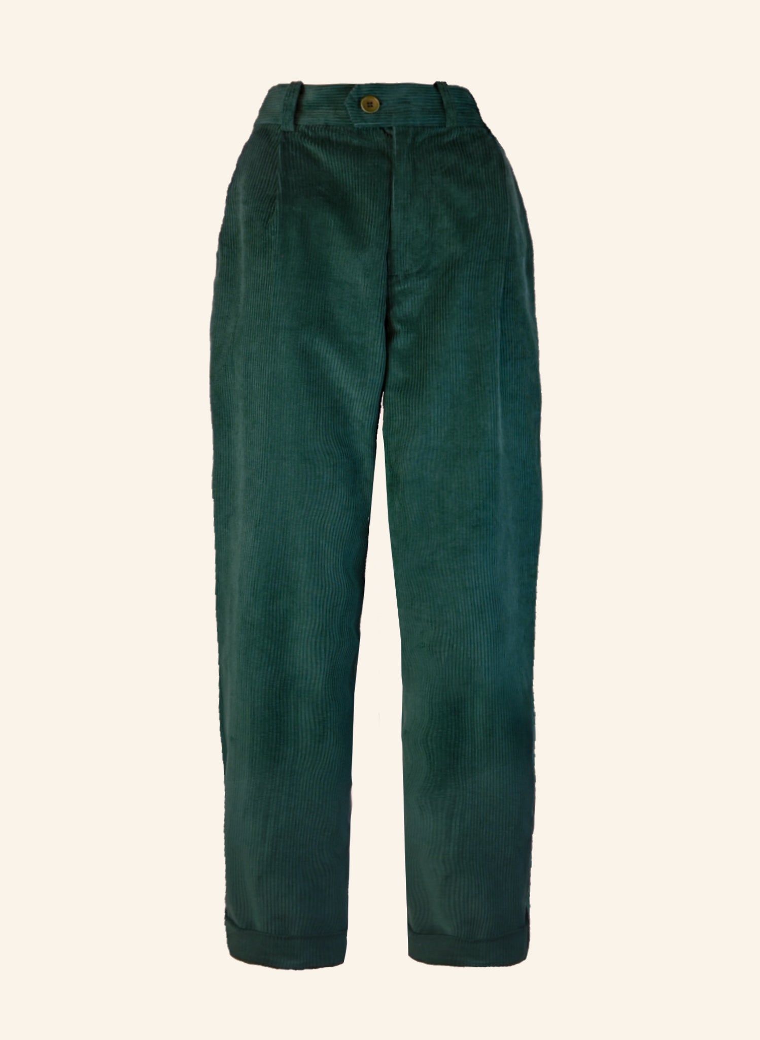 Thelma - Bottle Green Corduroy Trousers