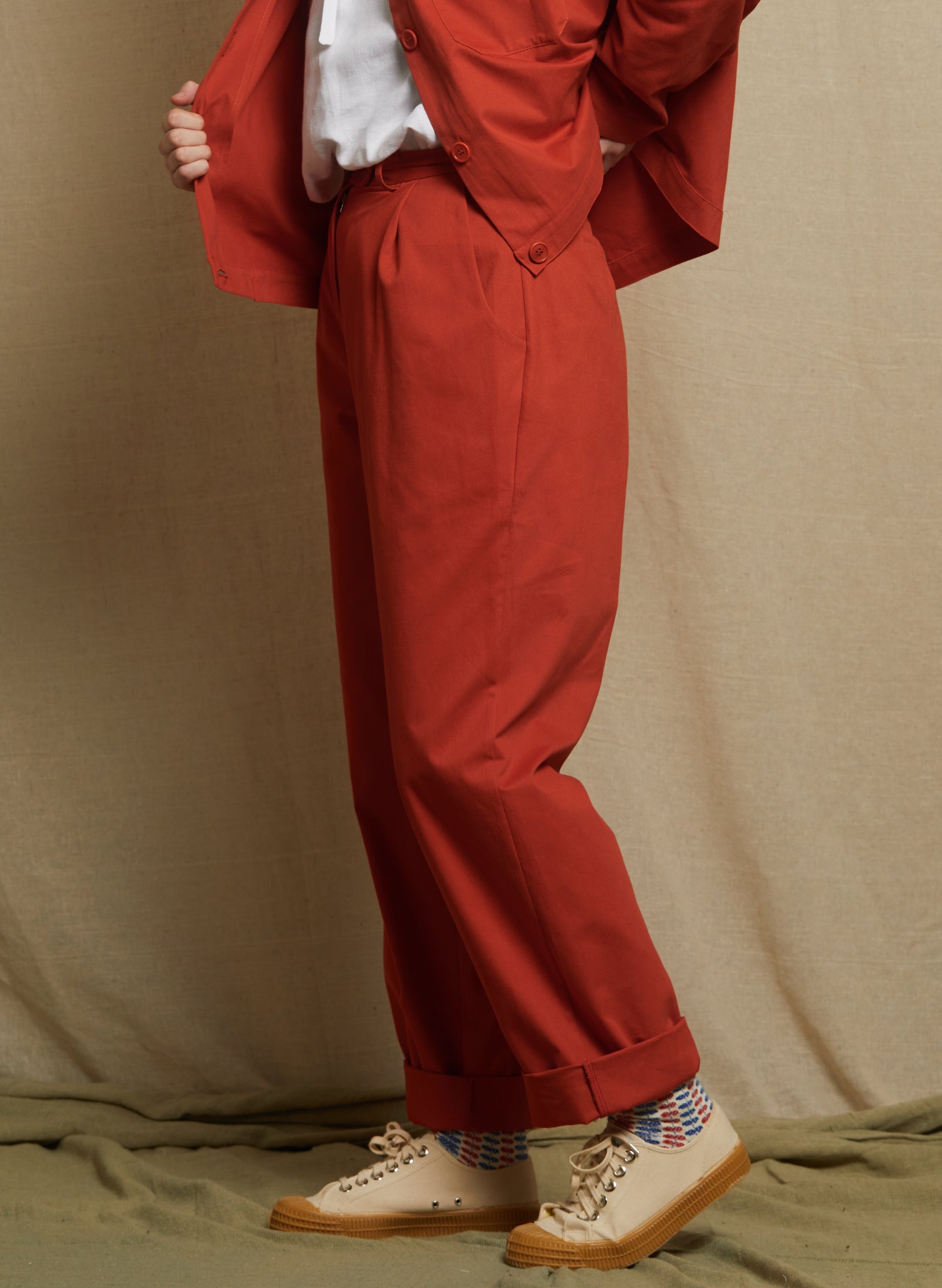 Thelma Trouser - Hot Coral
