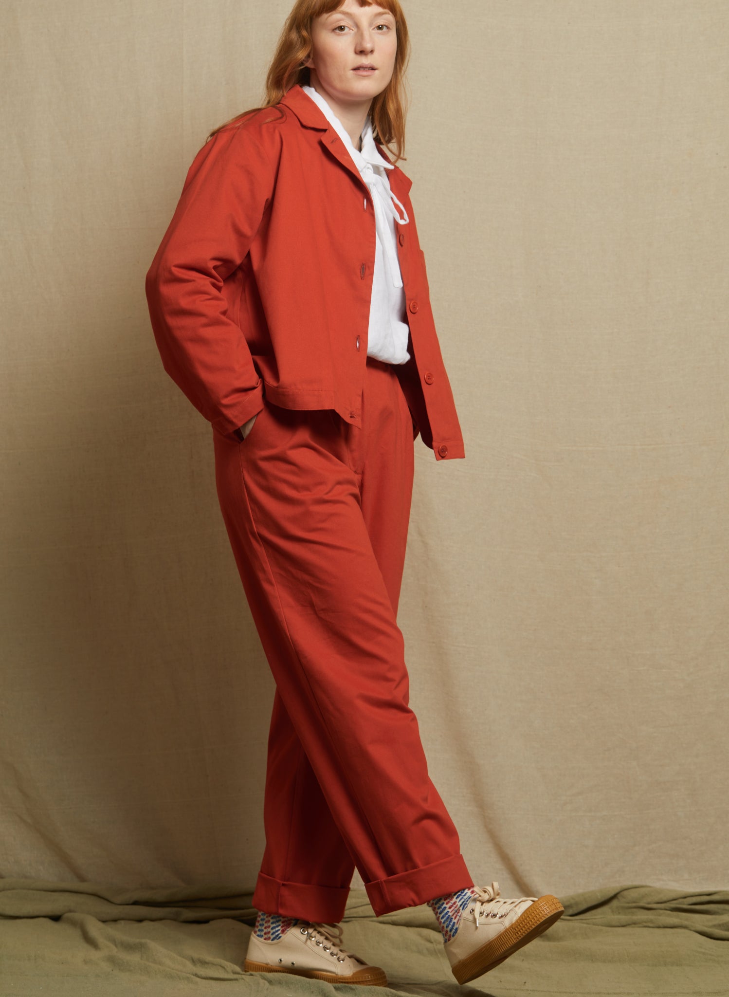 Thelma Trouser - Hot Coral