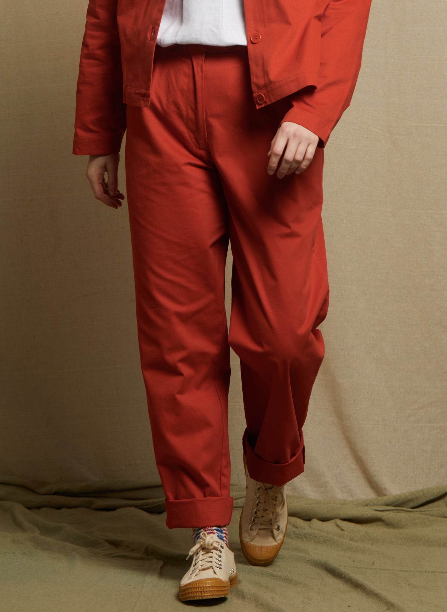 Thelma Trouser - Hot Coral
