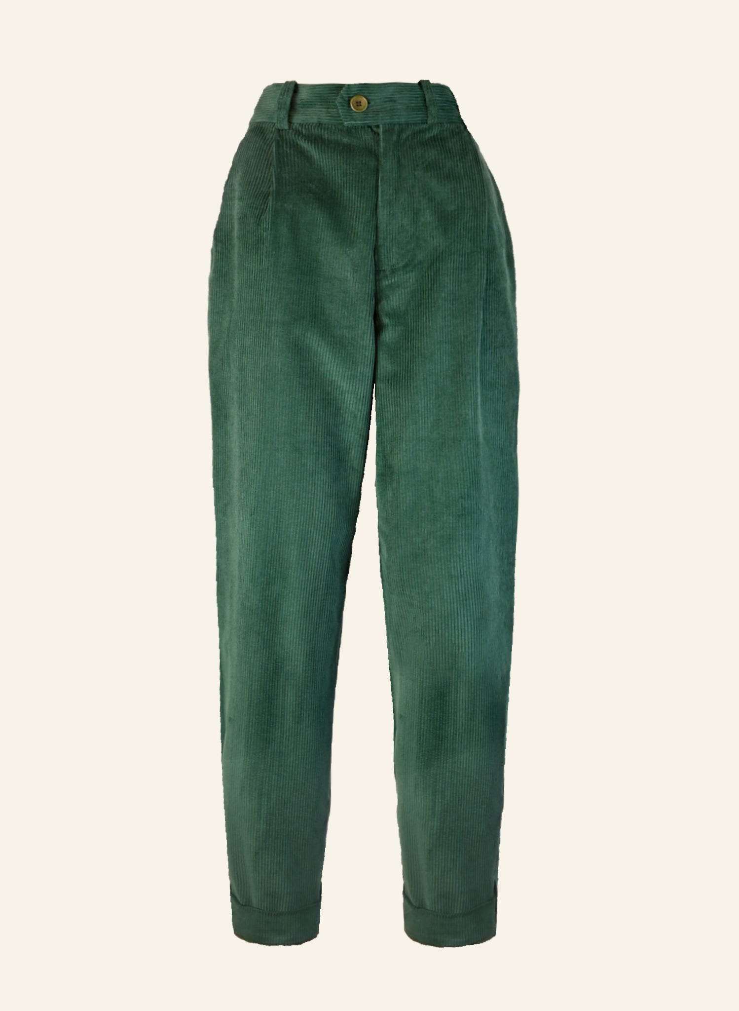 Thelma - Bottle Green Corduroy Trousers