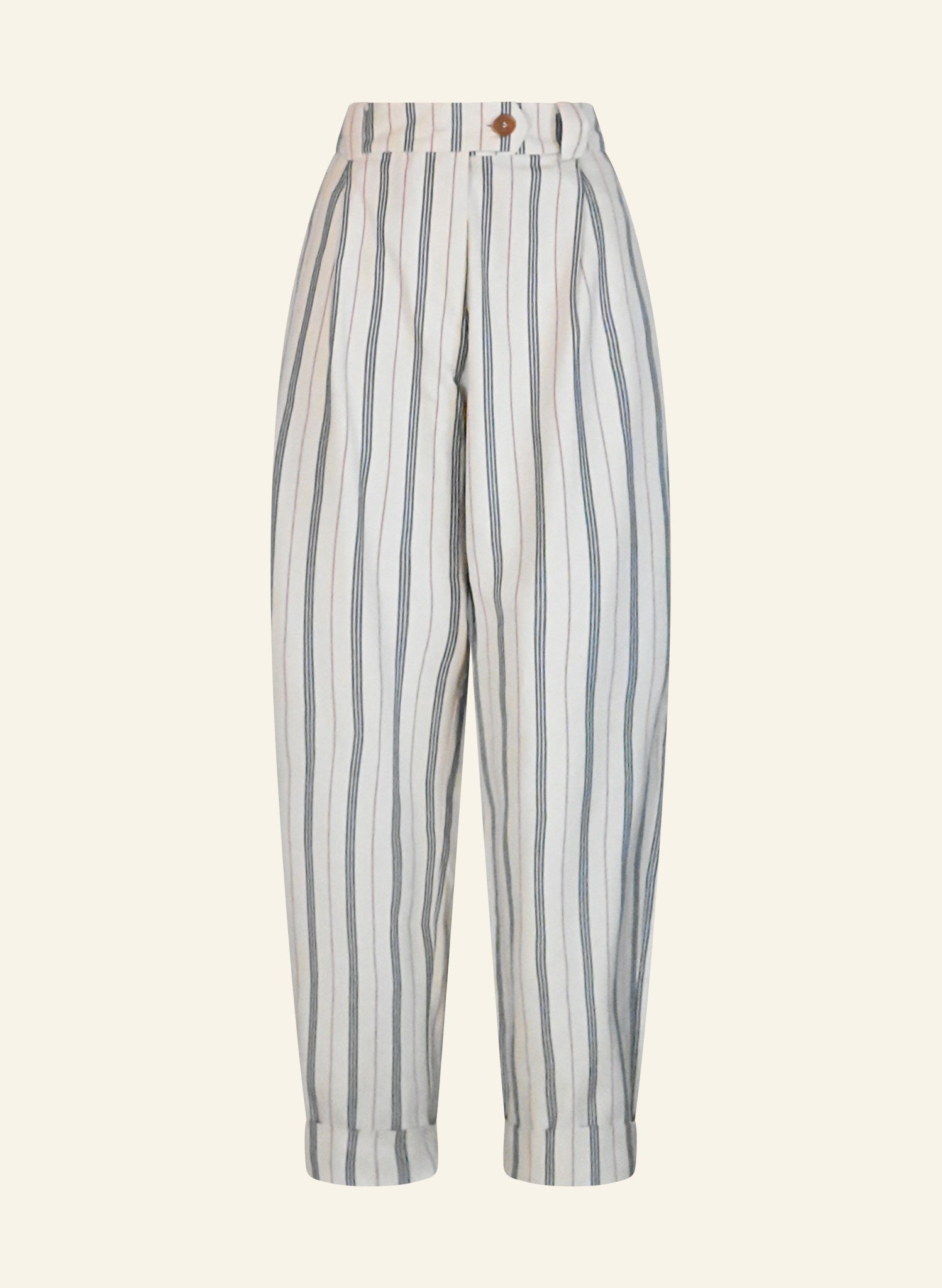 Thelma Trousers - Cream Nautical Stripe