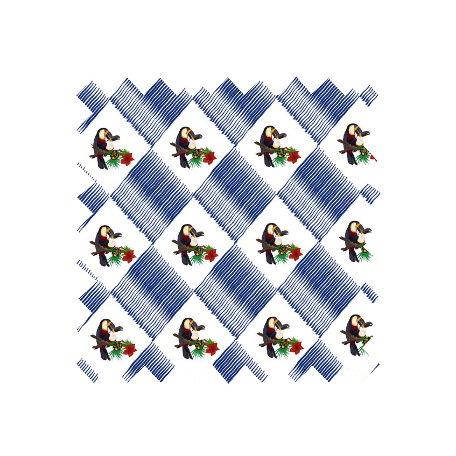 Remnant - 130x140cm - Tiling Toucans - Tencel